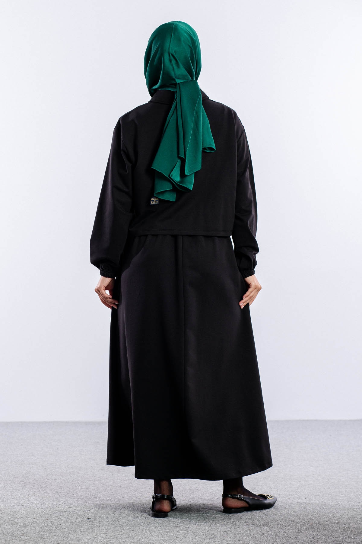 4014 2li Elbise Takim 42-48 - Siyah - 4