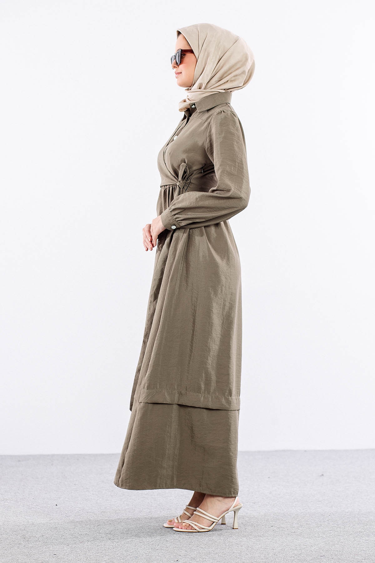 4036 Elbise 1-5 Sh - Haki - 5