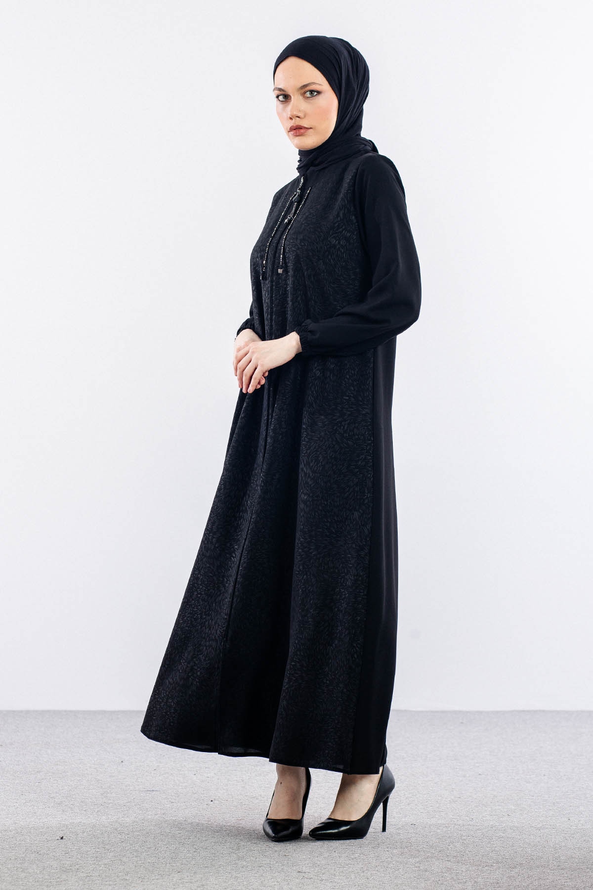 427 Ferace 46-56 Buhara ön Jakar - Siyah - 2