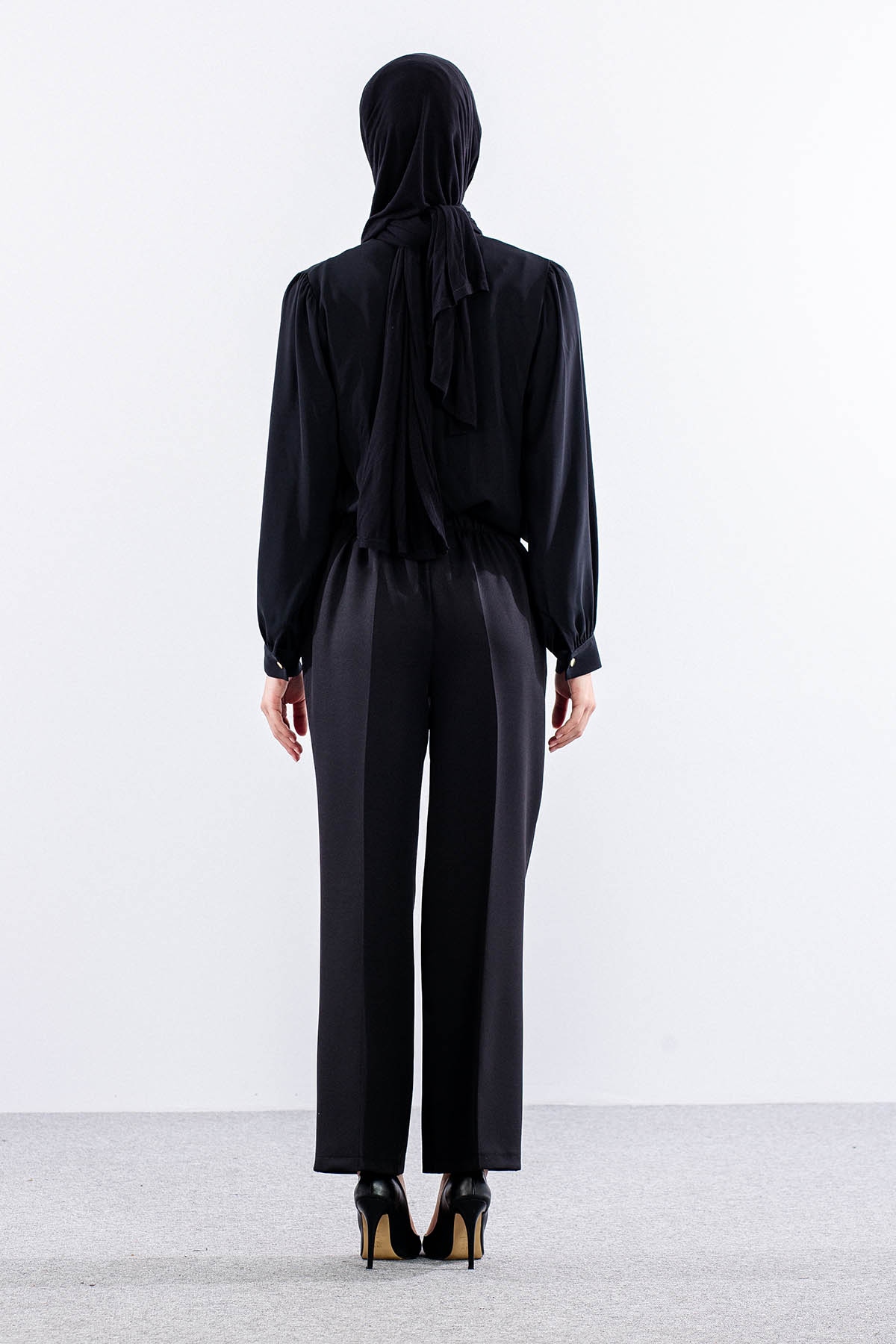 5016 Pantolon 40-50 Kumas Bol Paca - Siyah - 4