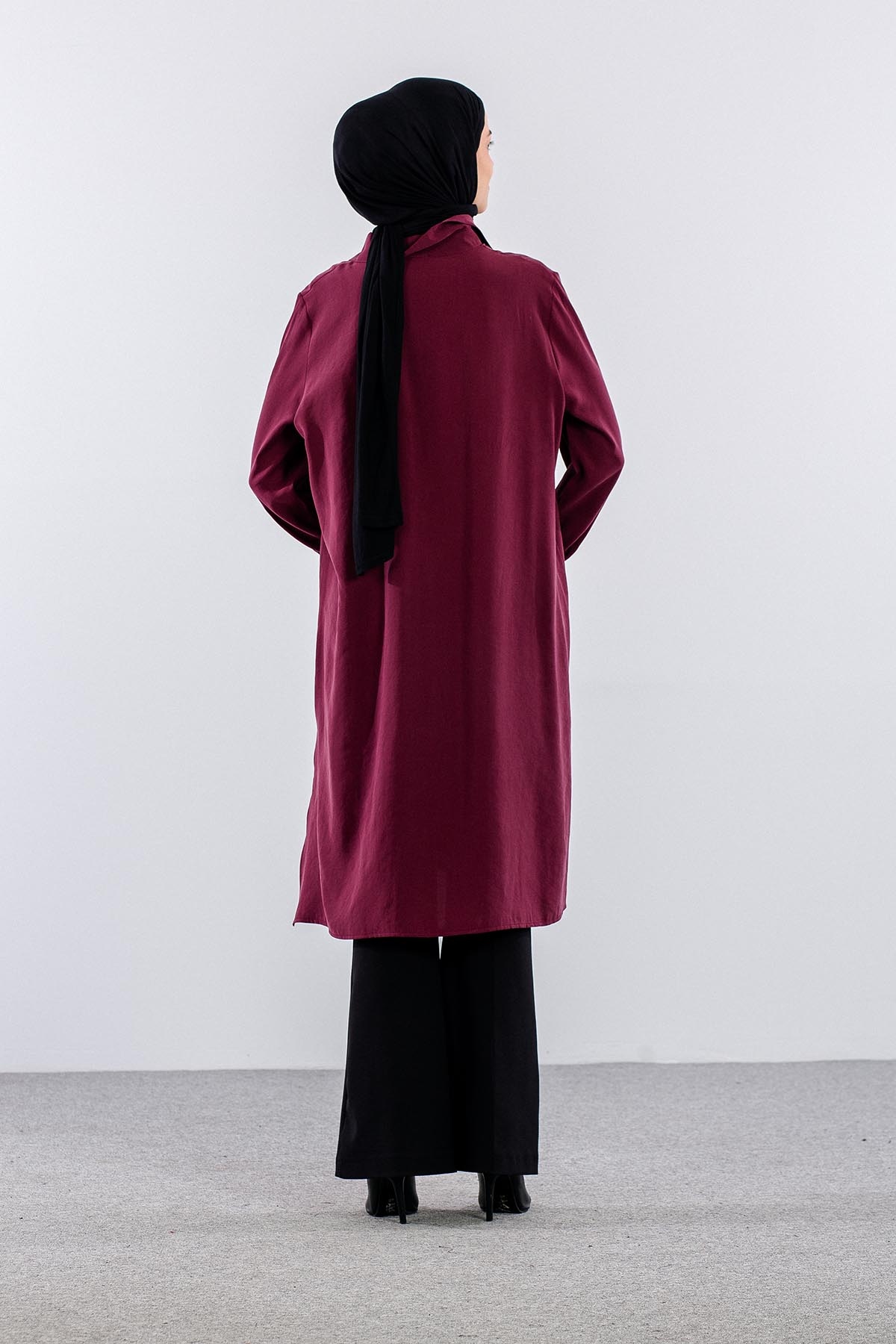 5042 Tunik 44-52 - Bordo - 5