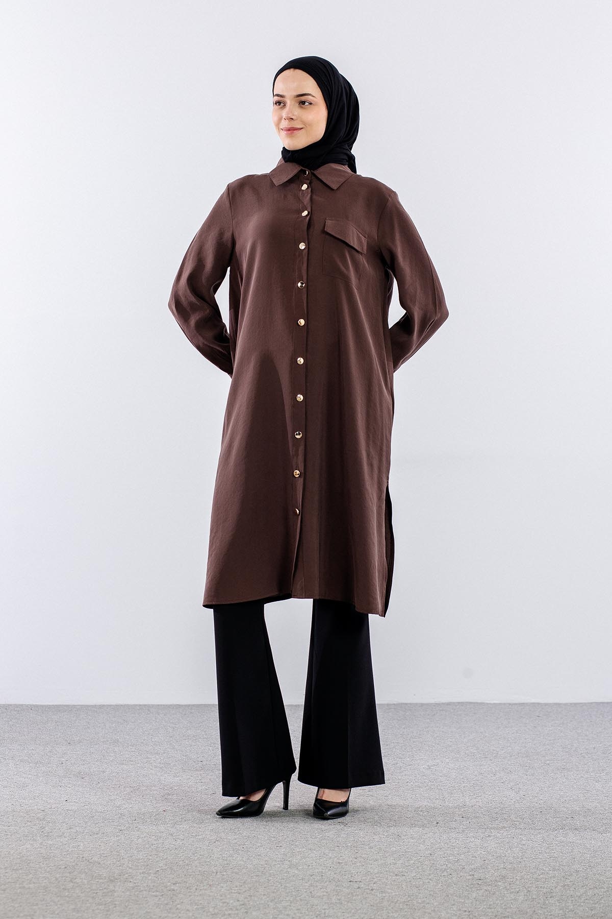 5042 Tunik 44-52 - Kahve - 1