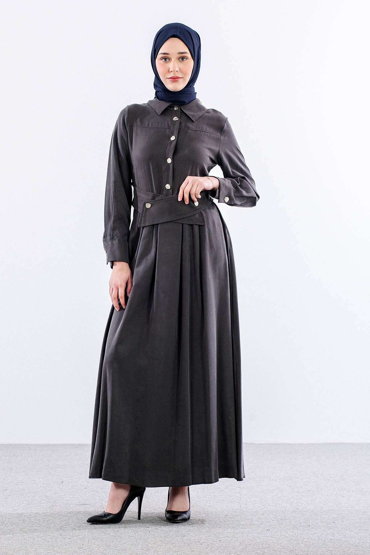 5975 Elbi̇se 38-44 Beli̇ Kuşak - Antrasit - 3