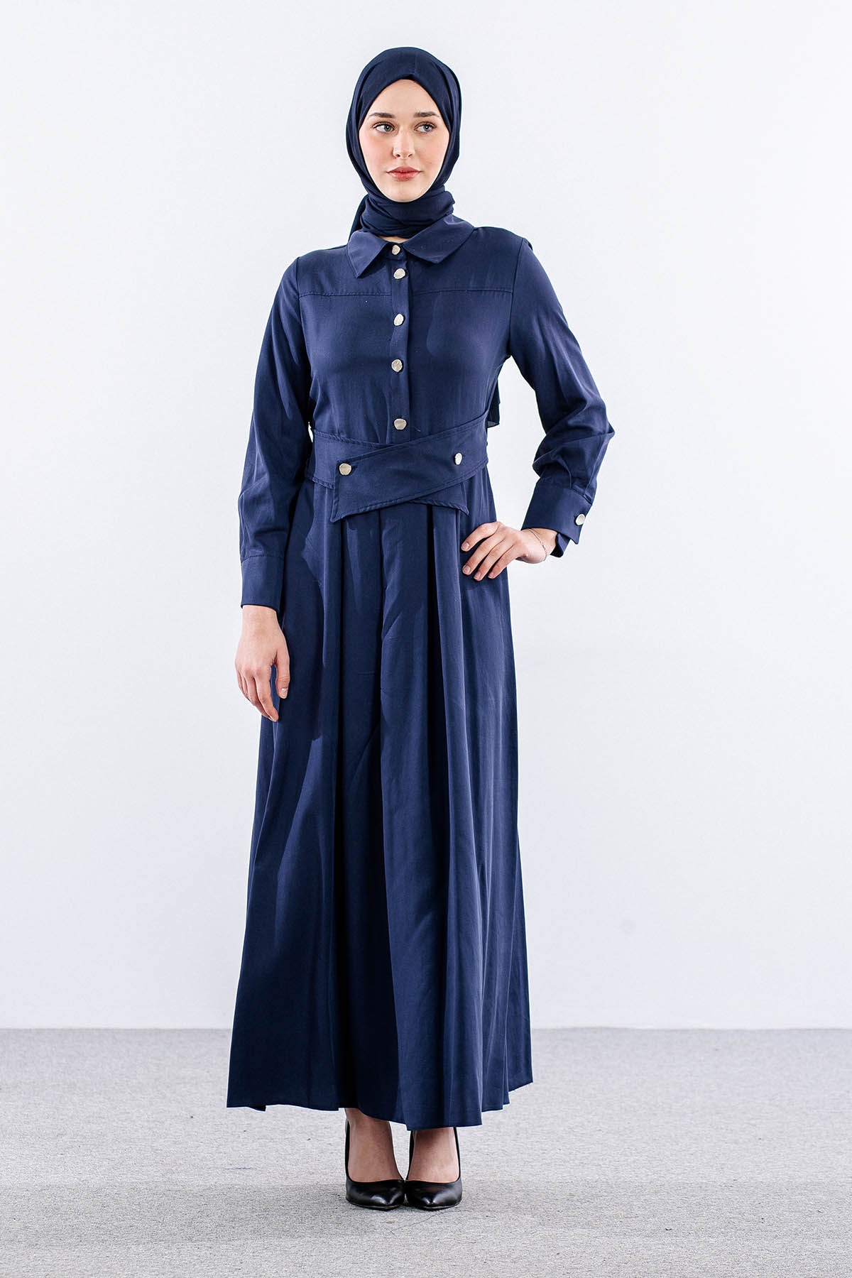 5975 Elbi̇se 38-44 Beli̇ Kuşak - Lacivert - 2