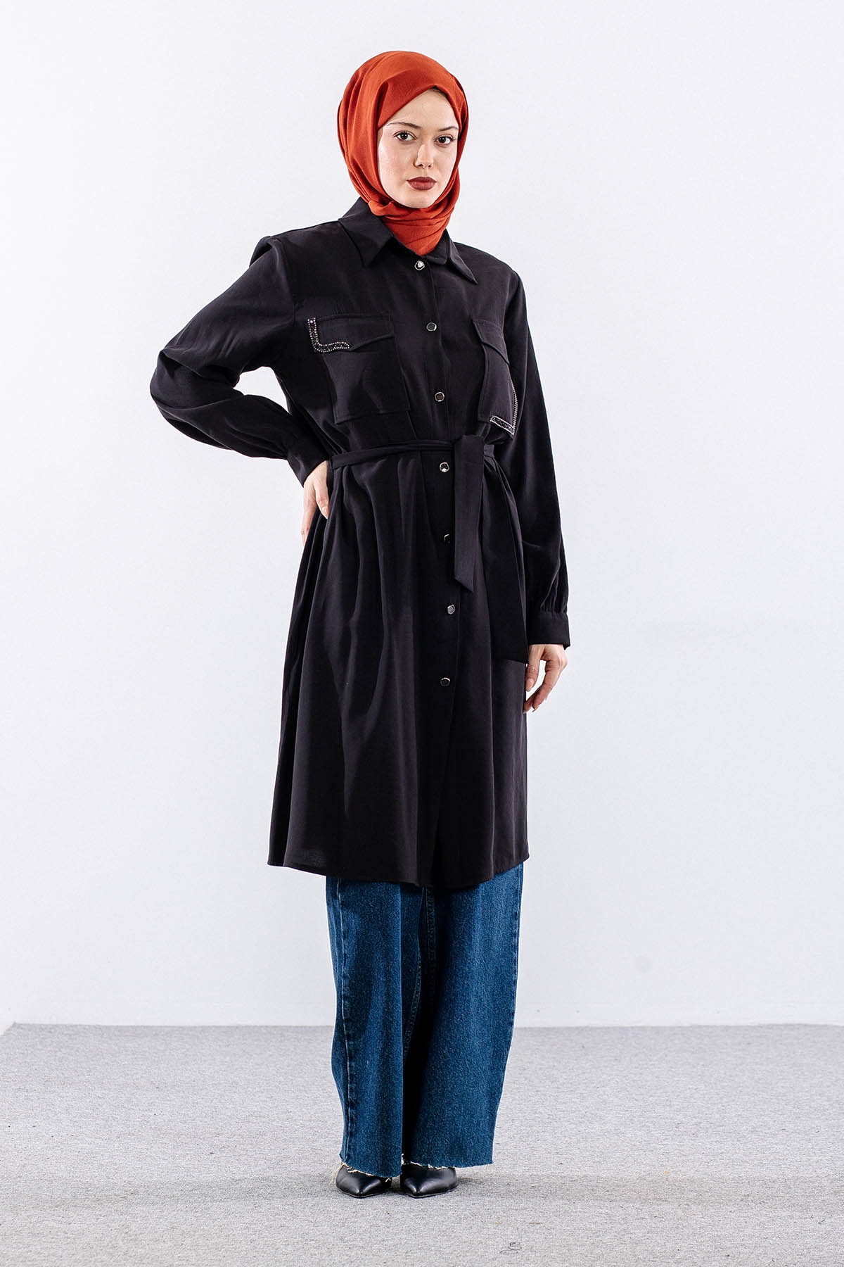 7033 Tunik 46-52 - Siyah - 1