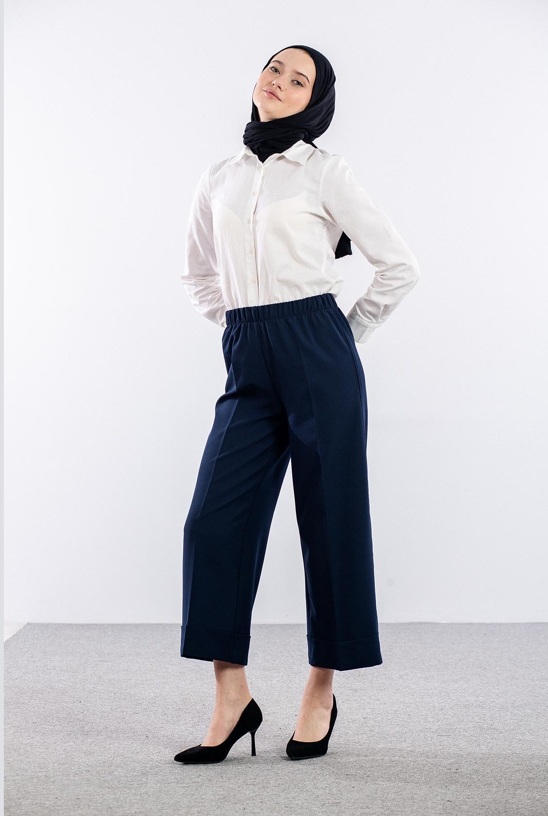 7107 Pantolon 38-50 Double Paca - Lacivert - 3