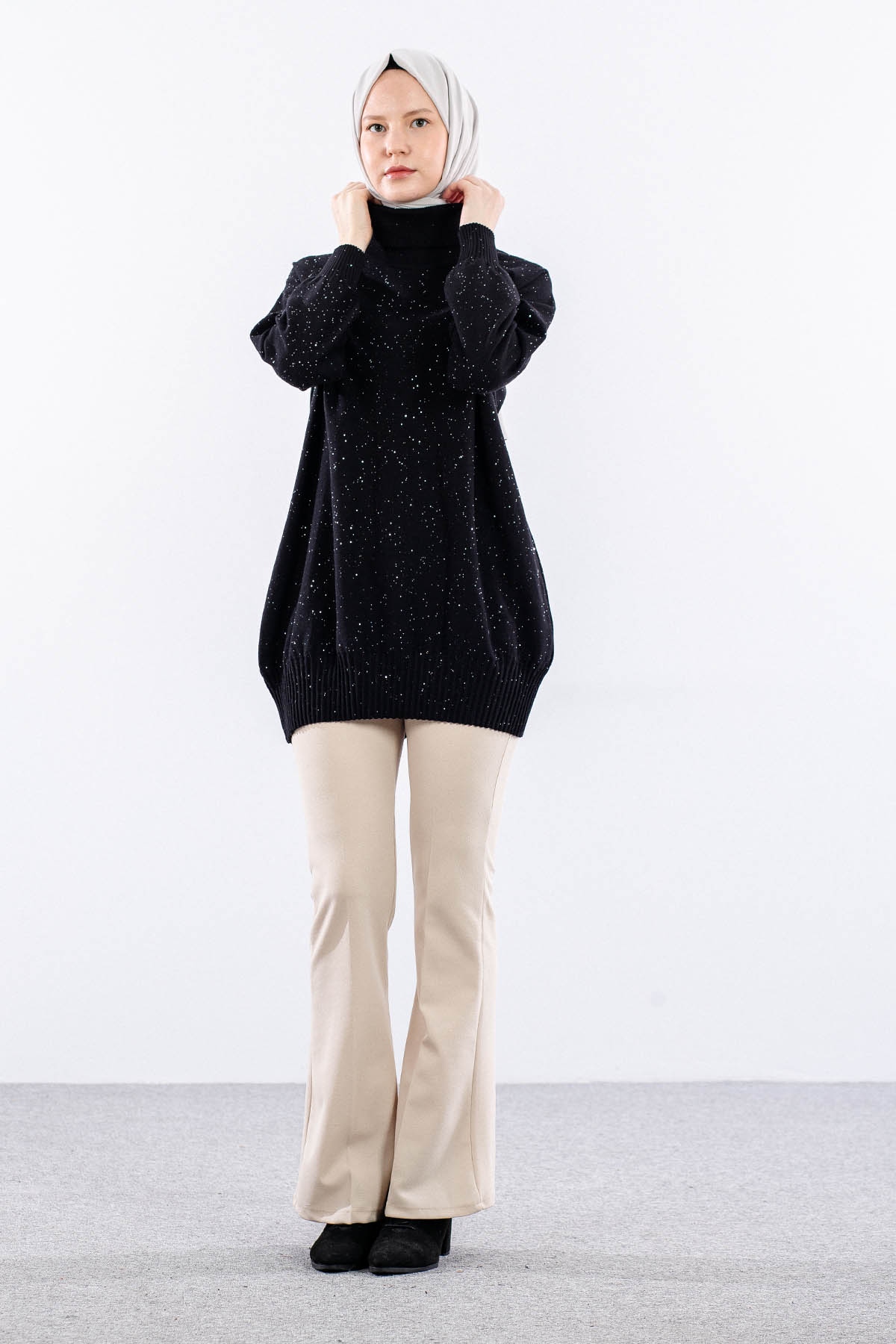 7350 Triko Kazak Tek - Siyah - 3