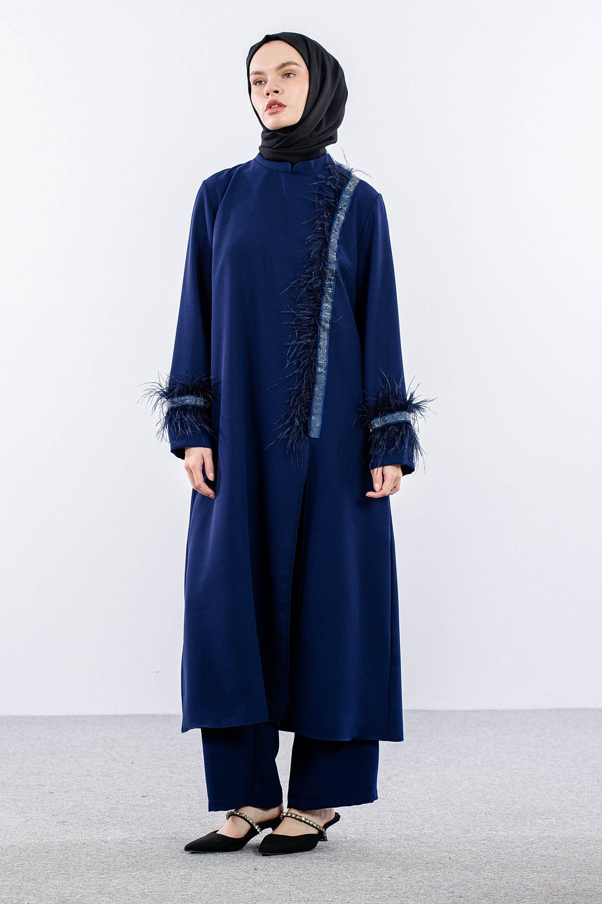 7561 Takim 44-52 Tuylu Şık Tasli - Sax - 3