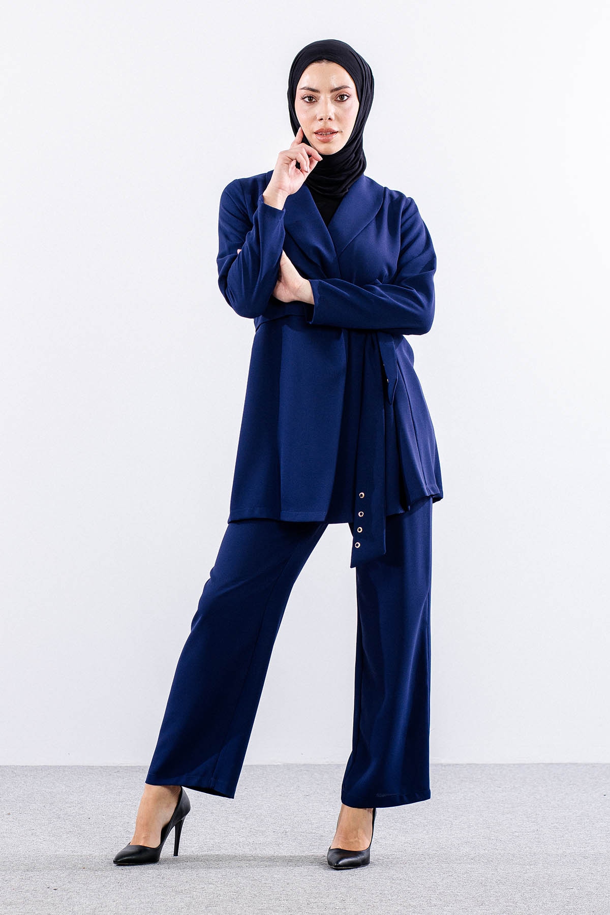 7656 Takim 40-48 Bagcikli Kuzgozu Detay - Sax - 2