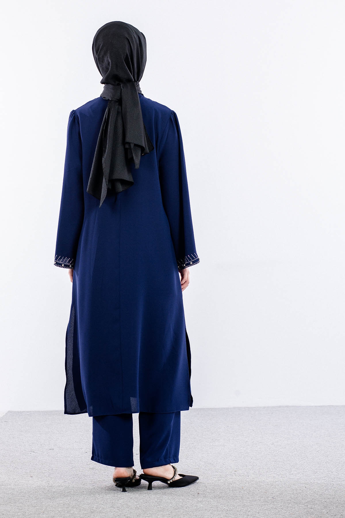 7683 Takim 42-50 Şık Yaprak Tas - Sax - 5