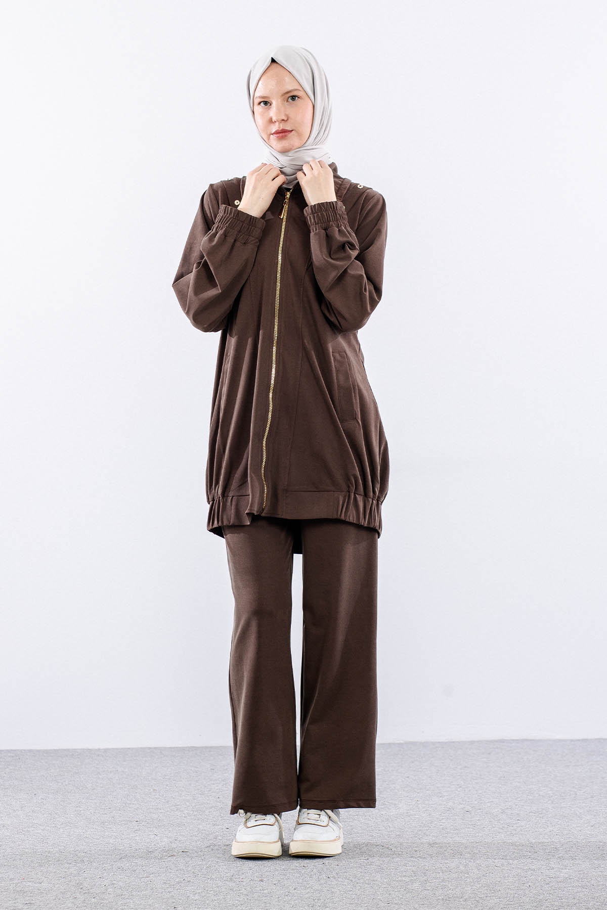 7713 Takim 38-46 Fermuar - Kahve - 2