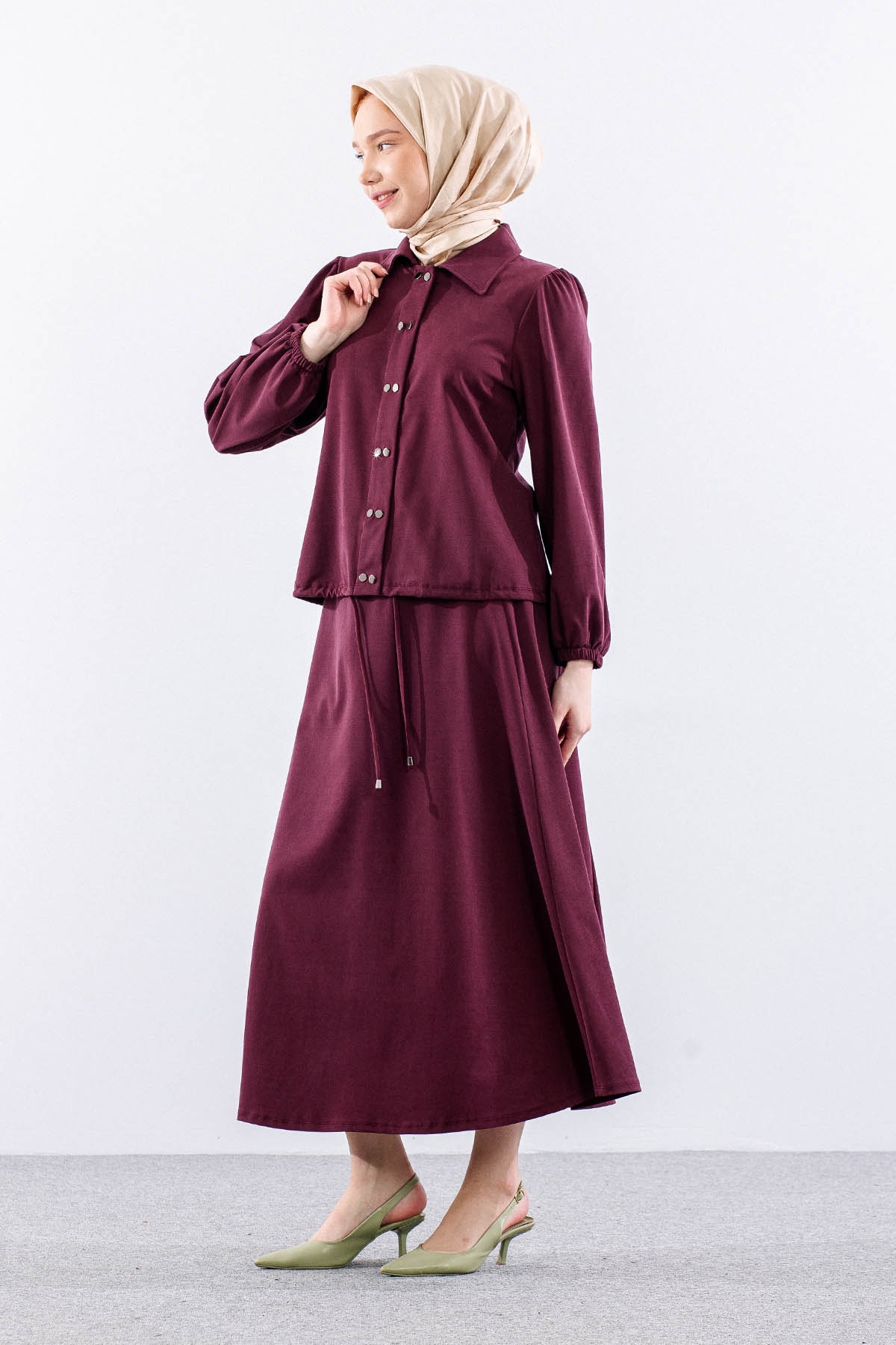 7714 E.takim 40-48 Zimba Detay - Bordo - 4