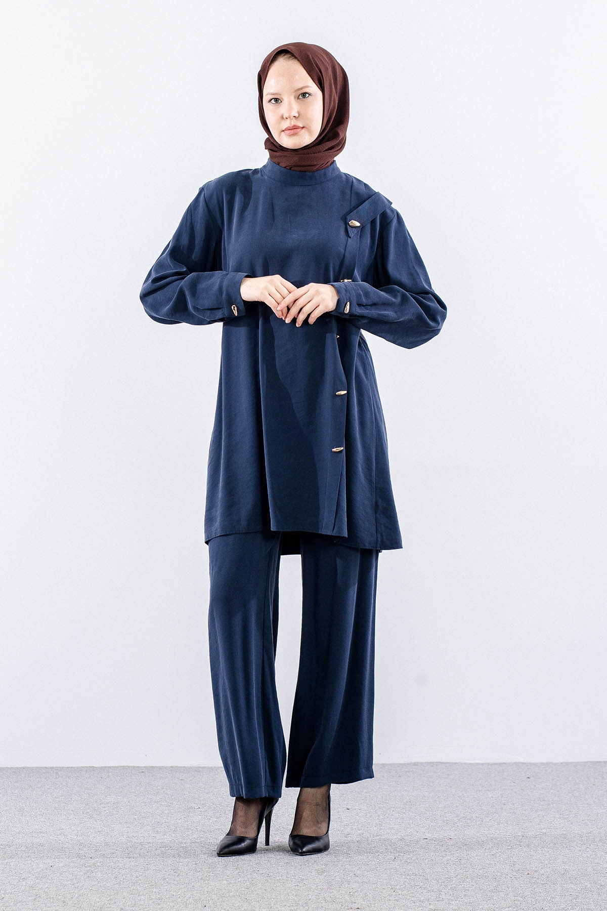 7722 Takim 40-48 Dugmeli - Lacivert - 2