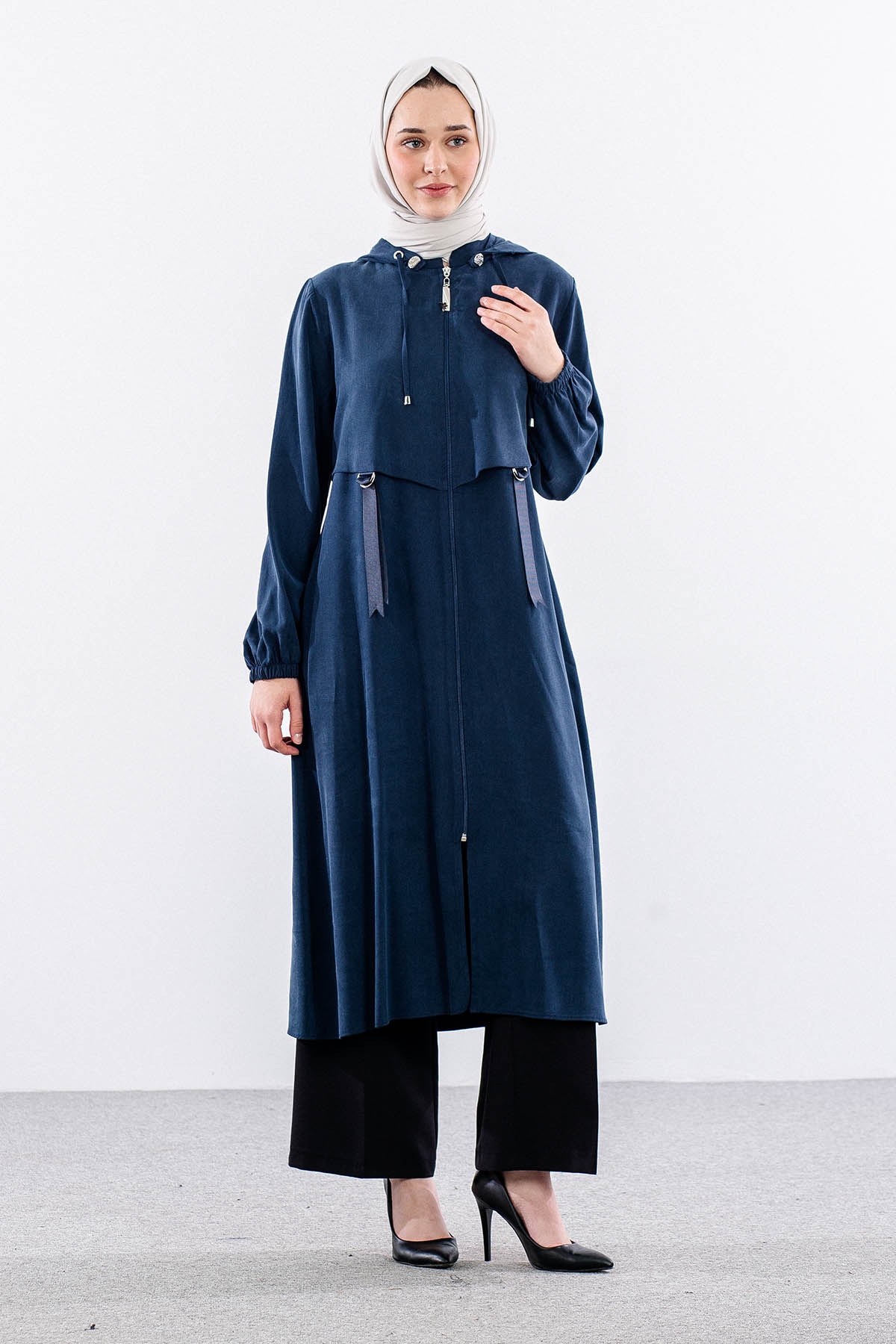 7725 Spor Kap 40-48 Kapşonlu - Lacivert - 3