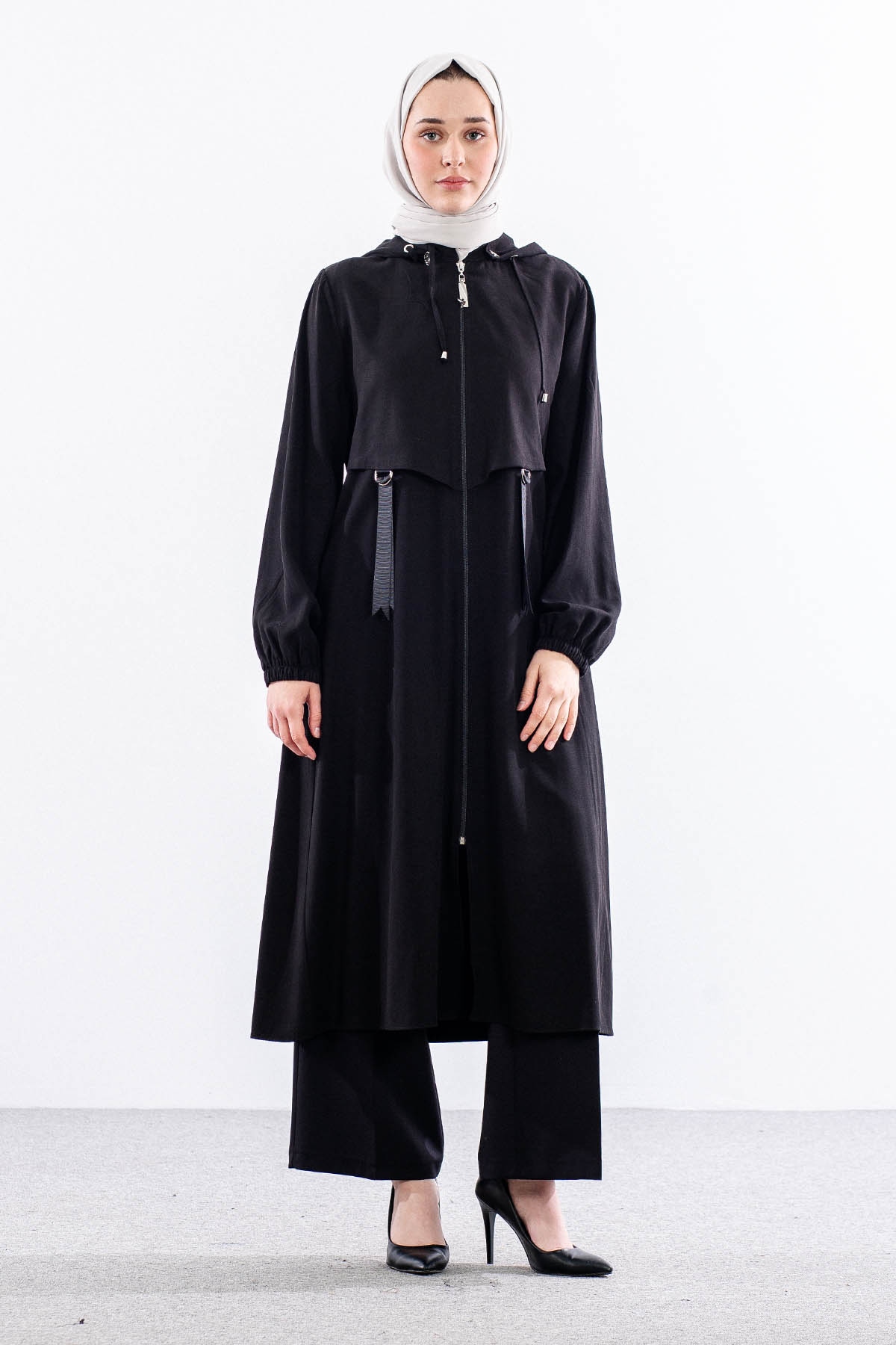 7725 Spor Kap 40-48 Kapşonlu - Siyah - 1