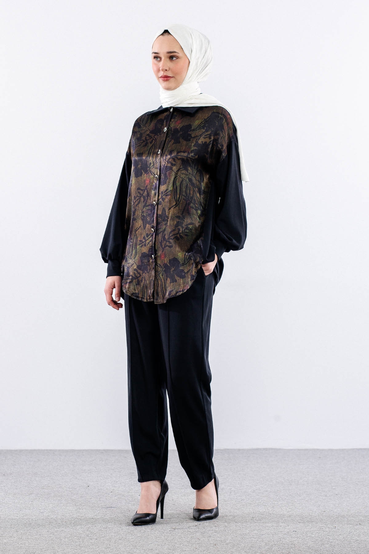 7727 Takim 38-40-42 Desen - Siyah - 2