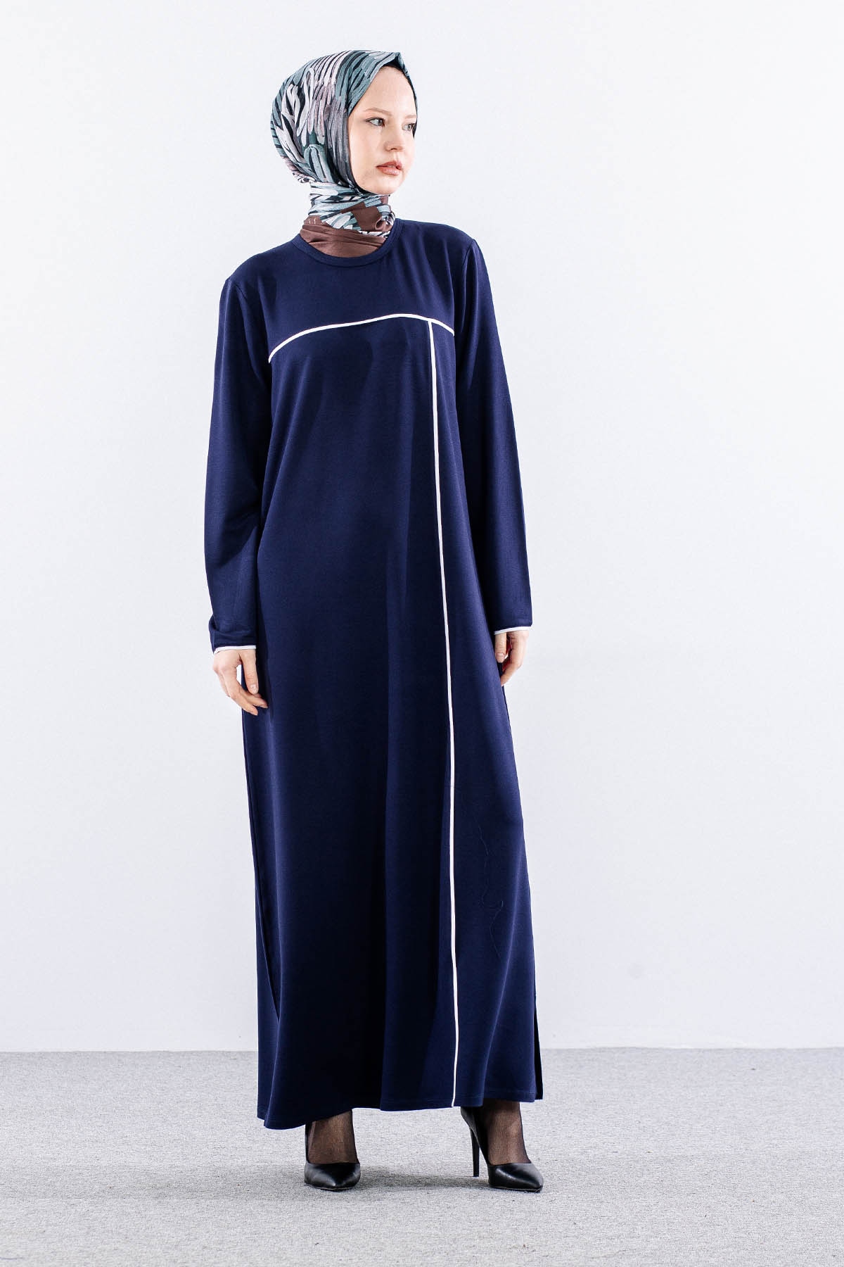 8307 Elbi̇se 44-52 Biye Detay - Lacivert - 1