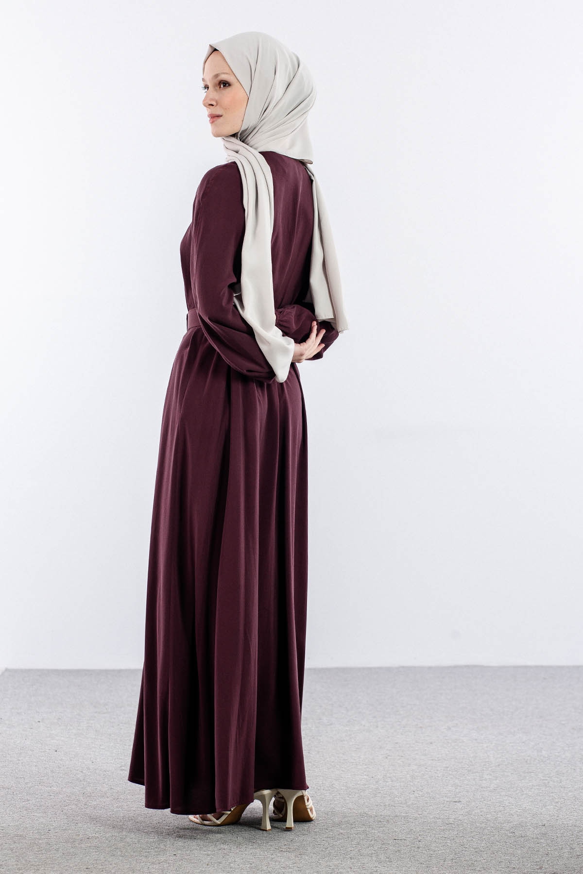 8658 Elbi̇se 38-44 Biritli Model - Bordo - 5