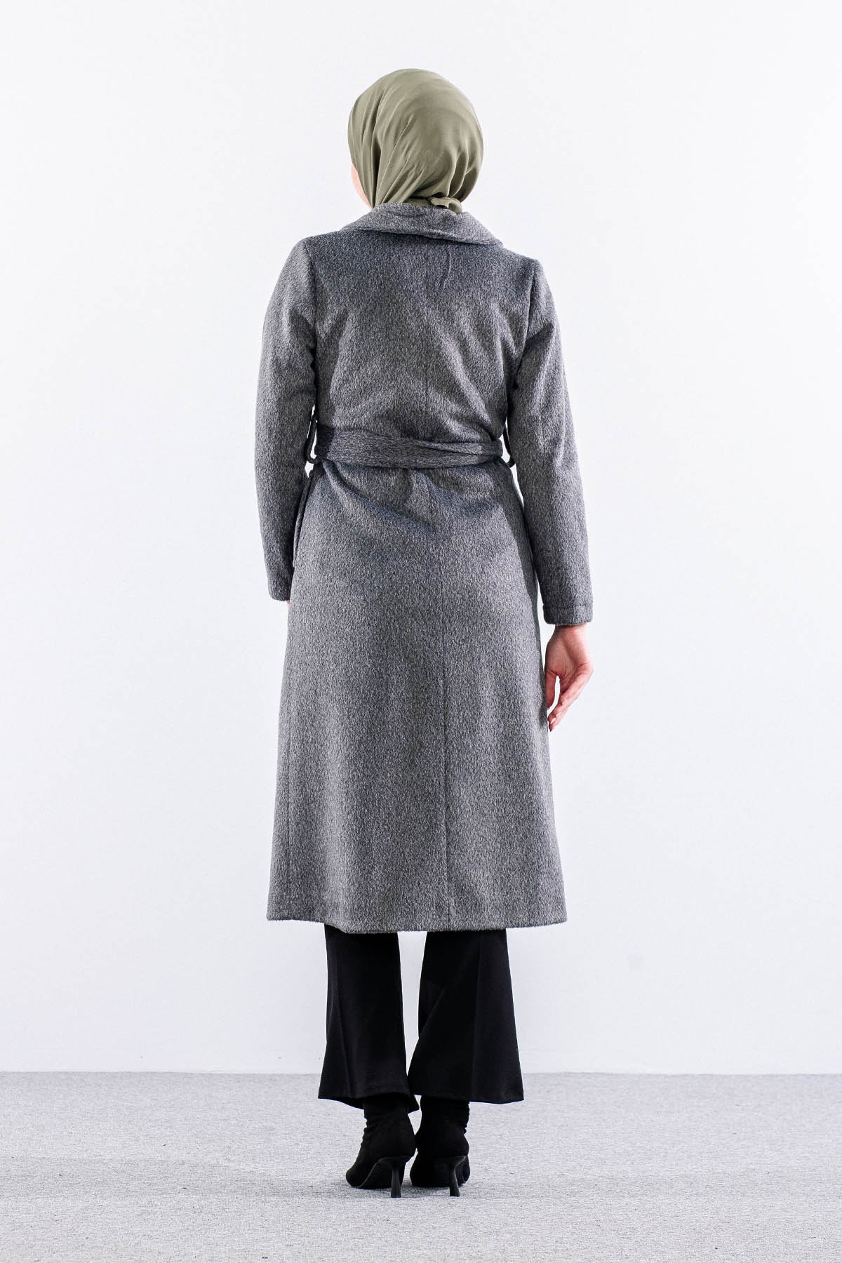 9144 Kaşe Kaban 38-48 - Antrasit - 5