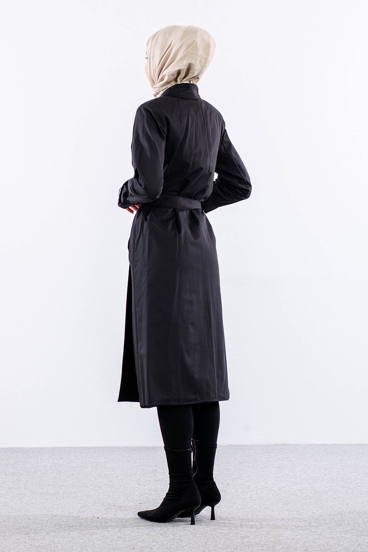 9153 Trençkot 38-46 - Siyah - - 3