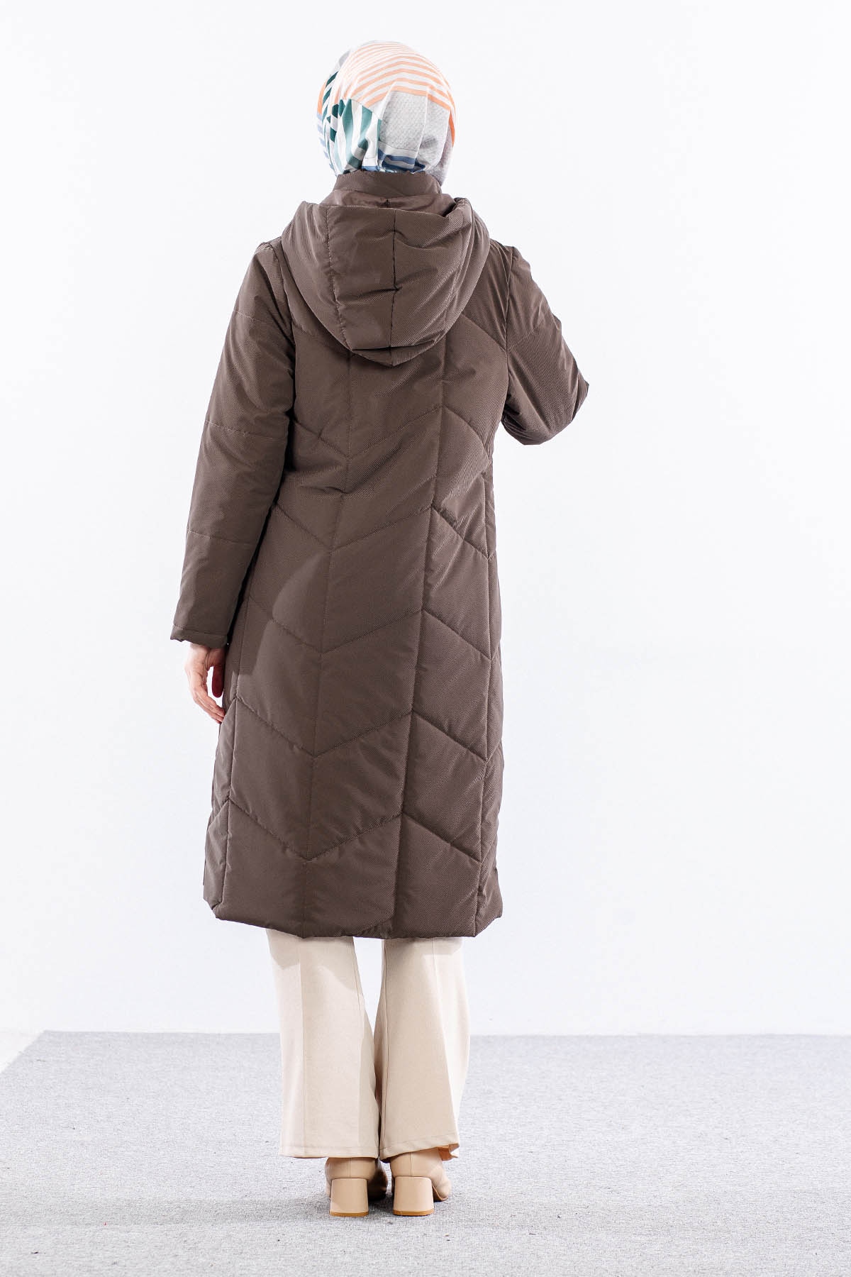 9159 Kapitone Kaban 40-48 - Kahve - 5