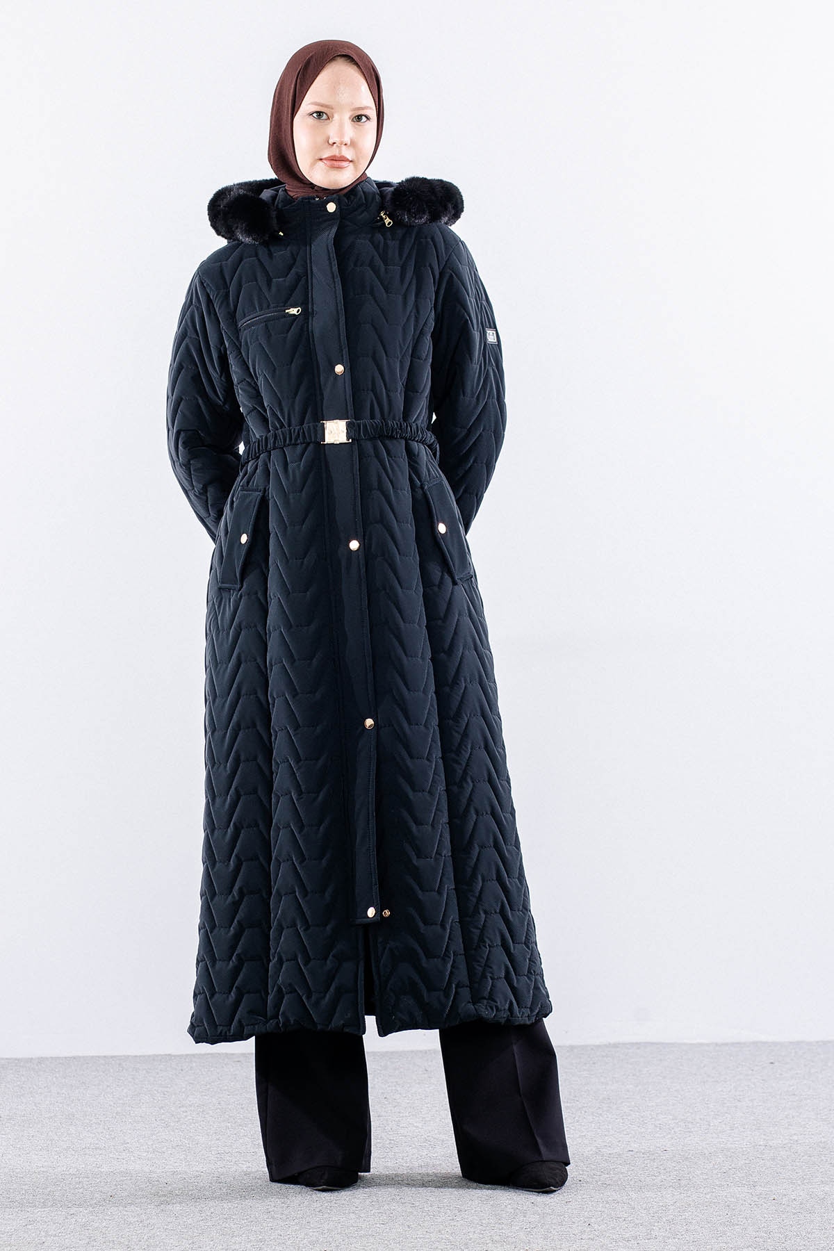 A-3171 Tamboy Kapitone Kaban 40-50 - Lacivert - 3