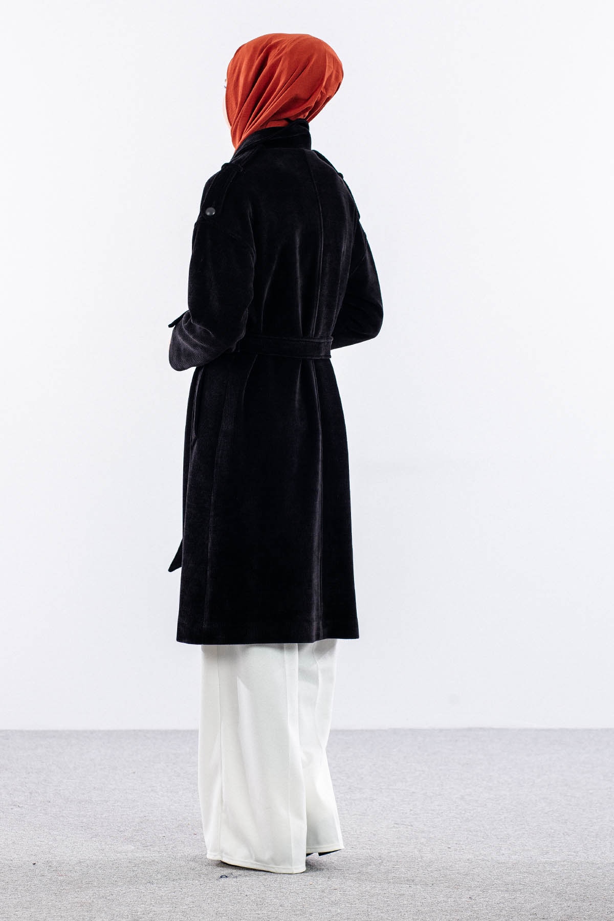 D-1480 Kadife Kap 38-44 Cift Dugme 38-40 Cift - Siyah - 3