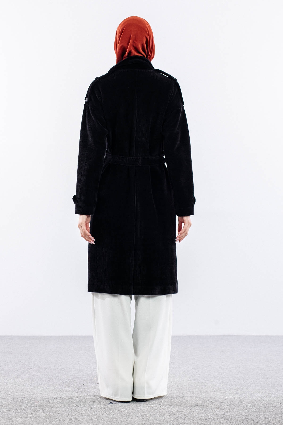 D-1480 Kadife Kap 38-44 Cift Dugme 38-40 Cift - Siyah - 4