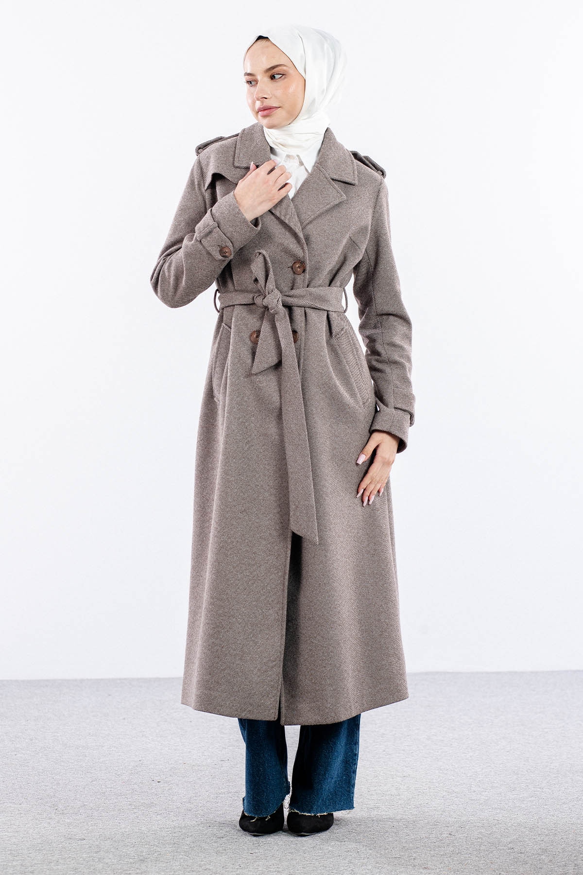 F-1572 Kaşe Kaban 38-48 Baliksirti - A_kahve - 1