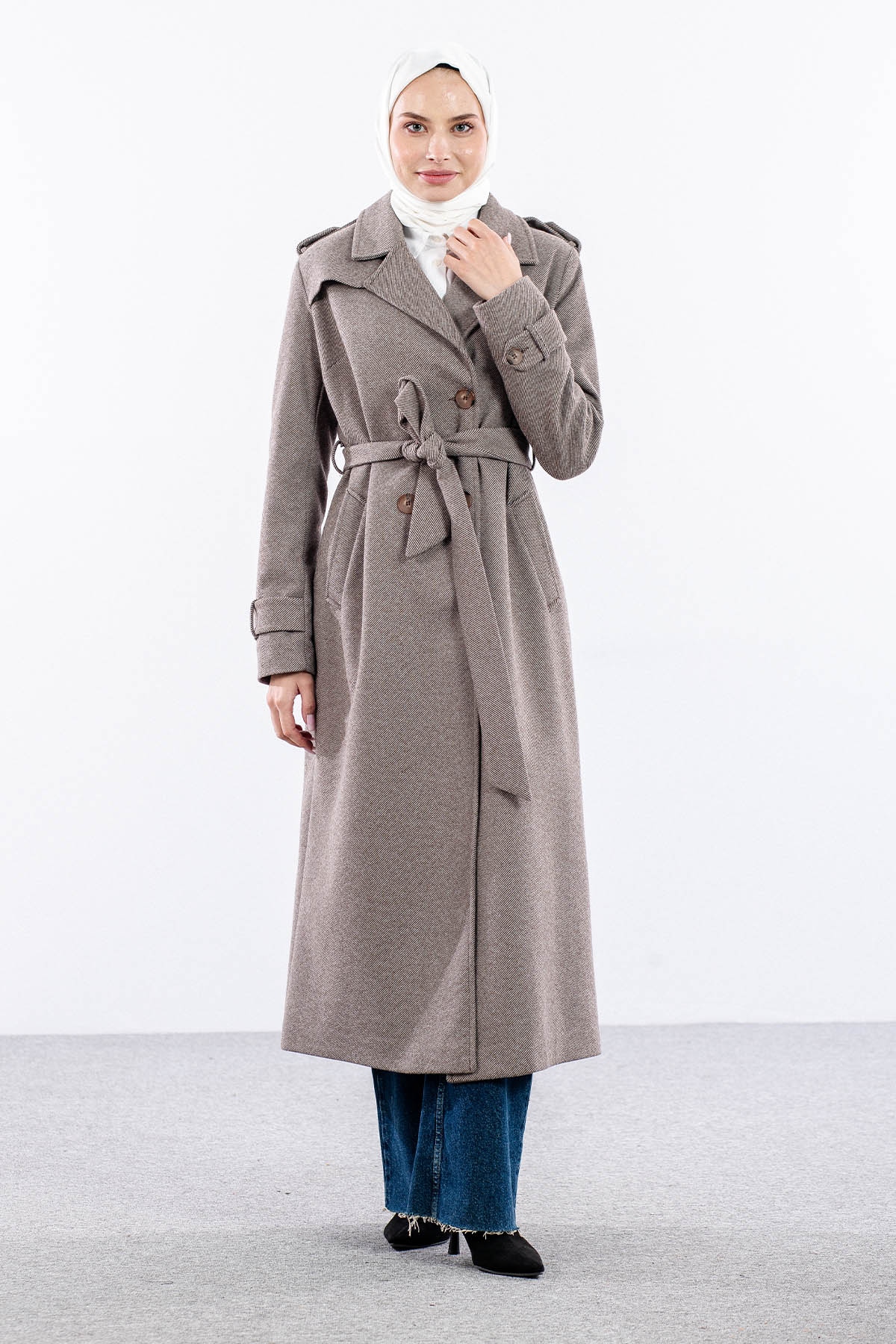 F-1572 Kaşe Kaban 38-48 Baliksirti - A_kahve - 2