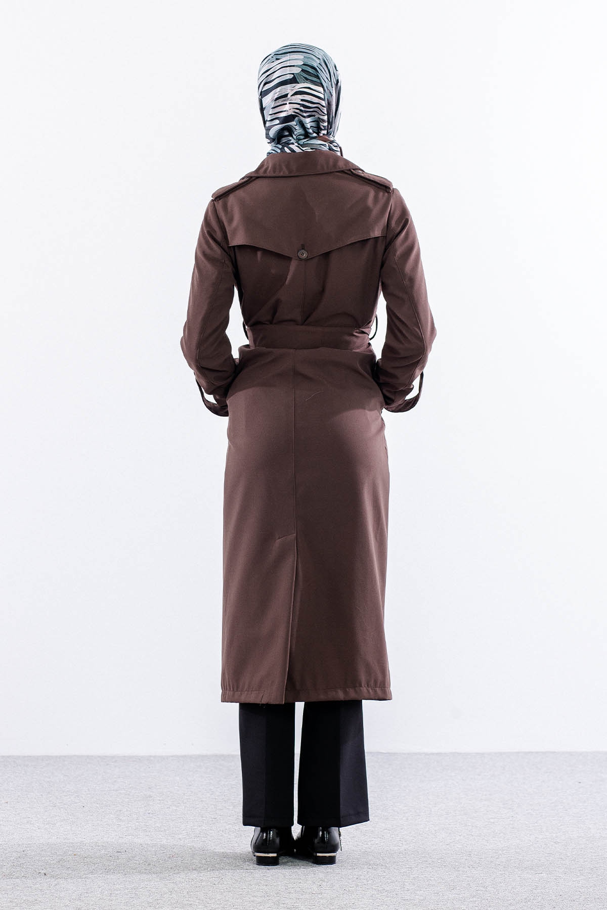 F-1582 Trençkap 38-48 Araboy - Kahve - 5