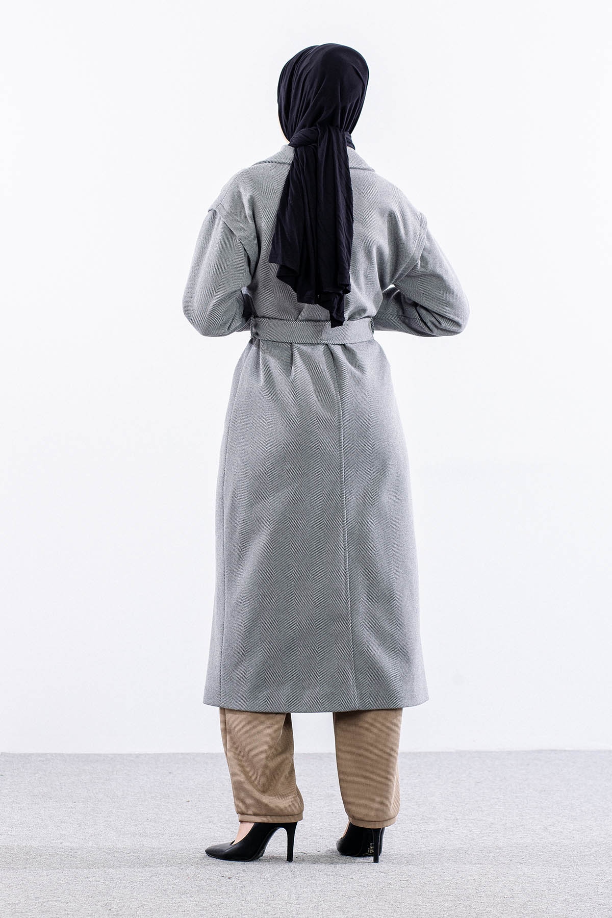 F-1595 Kaşe Kaban 38-48 Takma Kol Balıksırtı - K_gri - 4