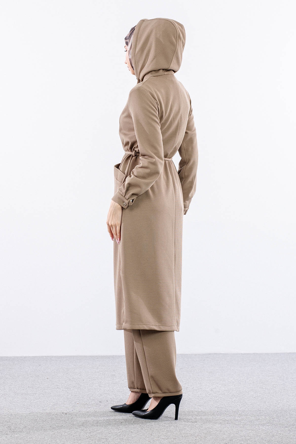 F-1598 Takim 38-48 Kapsonlu Fermuarli - Tas - 3