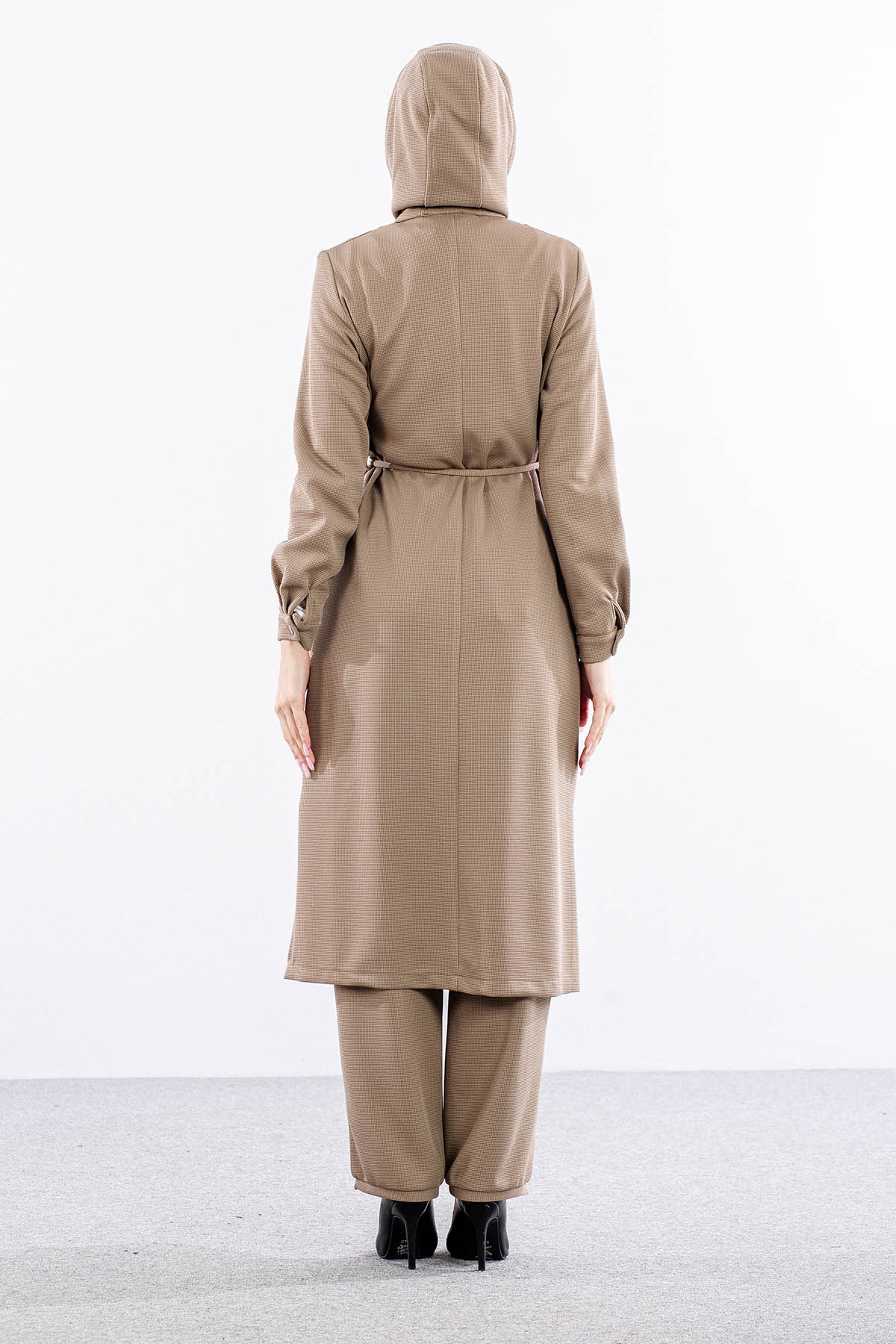 F-1598 Takim 38-48 Kapsonlu Fermuarli - Tas - 4