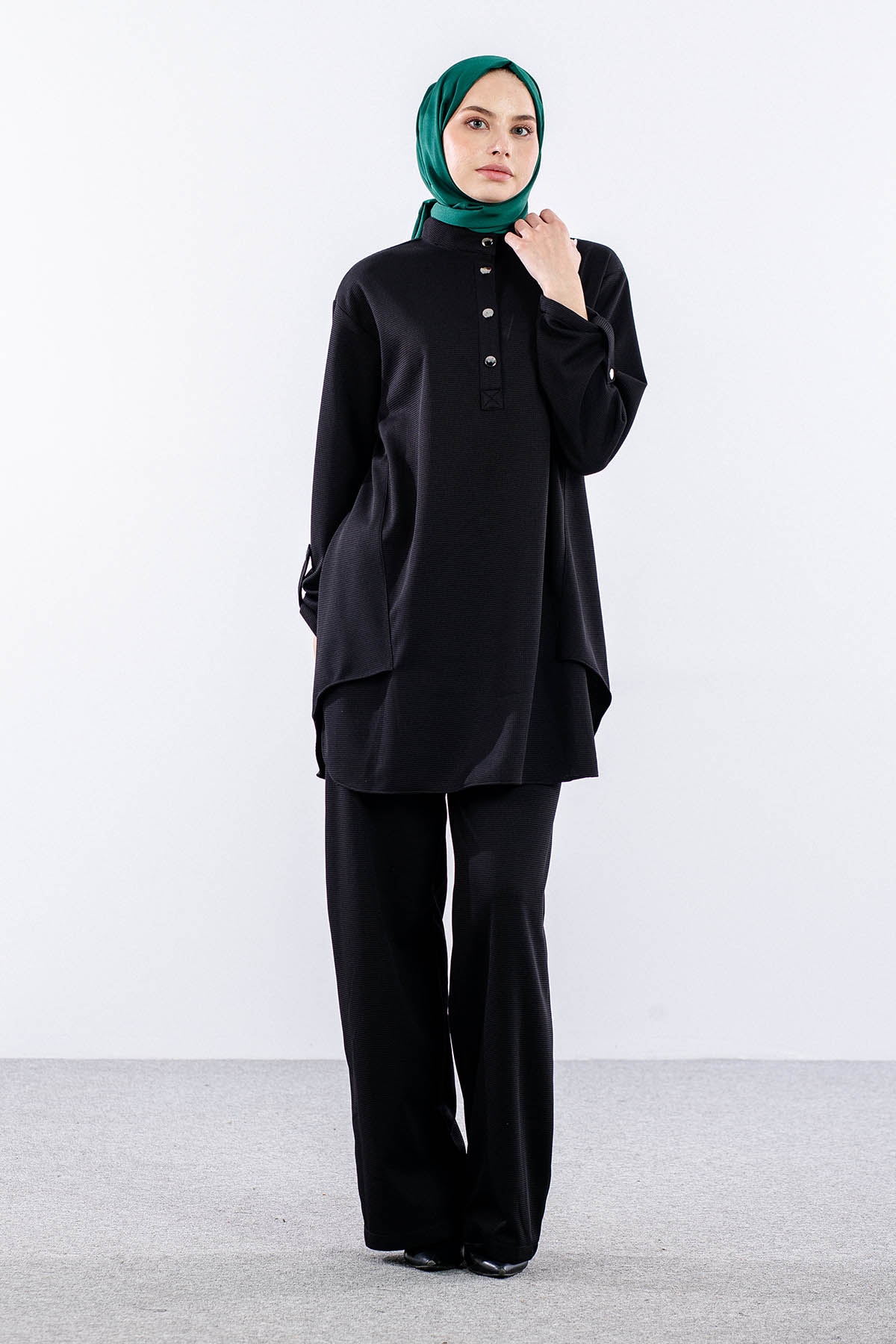 F-1605 Tunikli Takim 1-2-3 - Siyah - 1