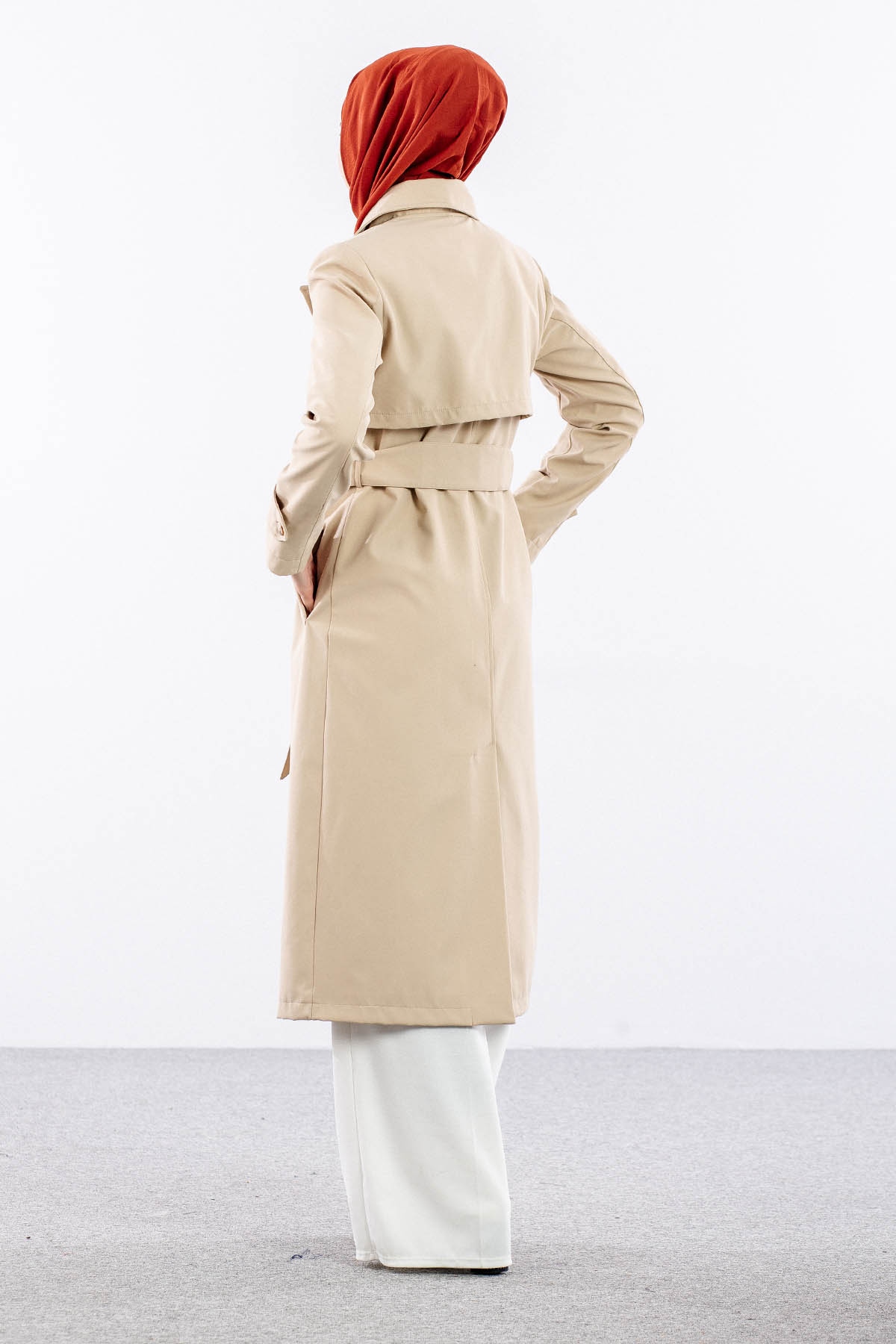 F1471 Trenç Kap 38-48 Aller Detay - Bej - 4