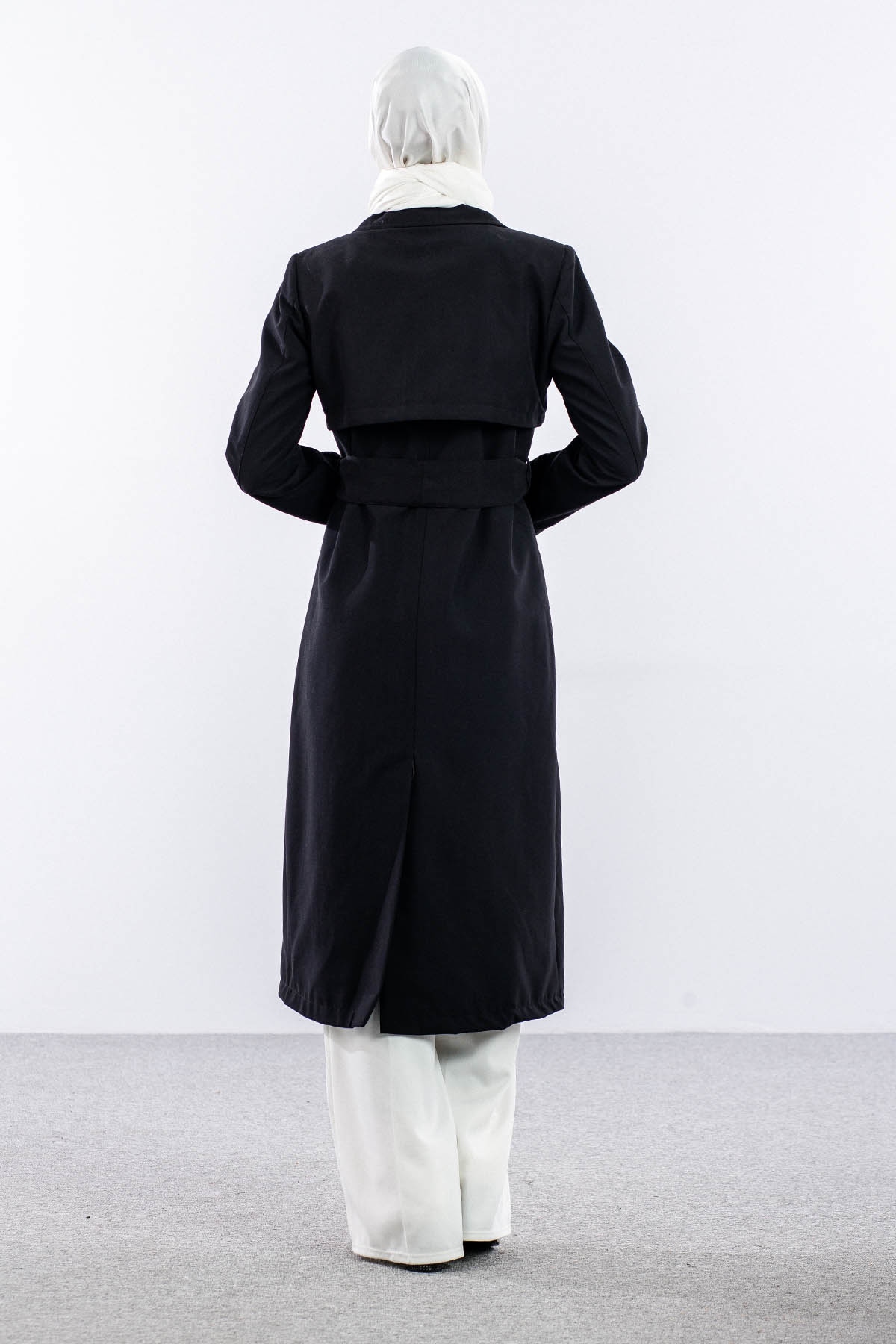 F1471 Trenç Kap 38-48 Aller Detay - Siyah - 5