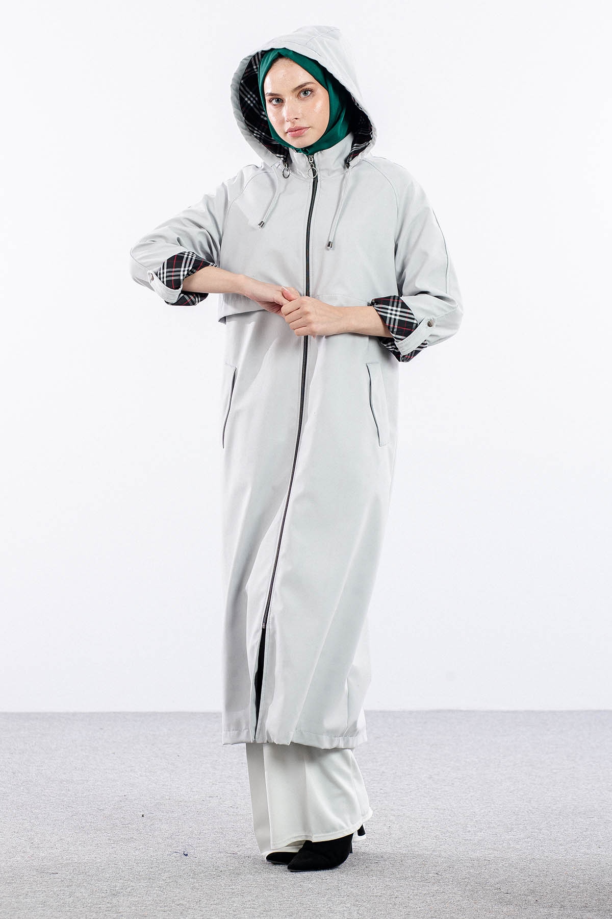 F1472 Parka 40-50 Kapson Aller Brbrry Astar - Gri - 3