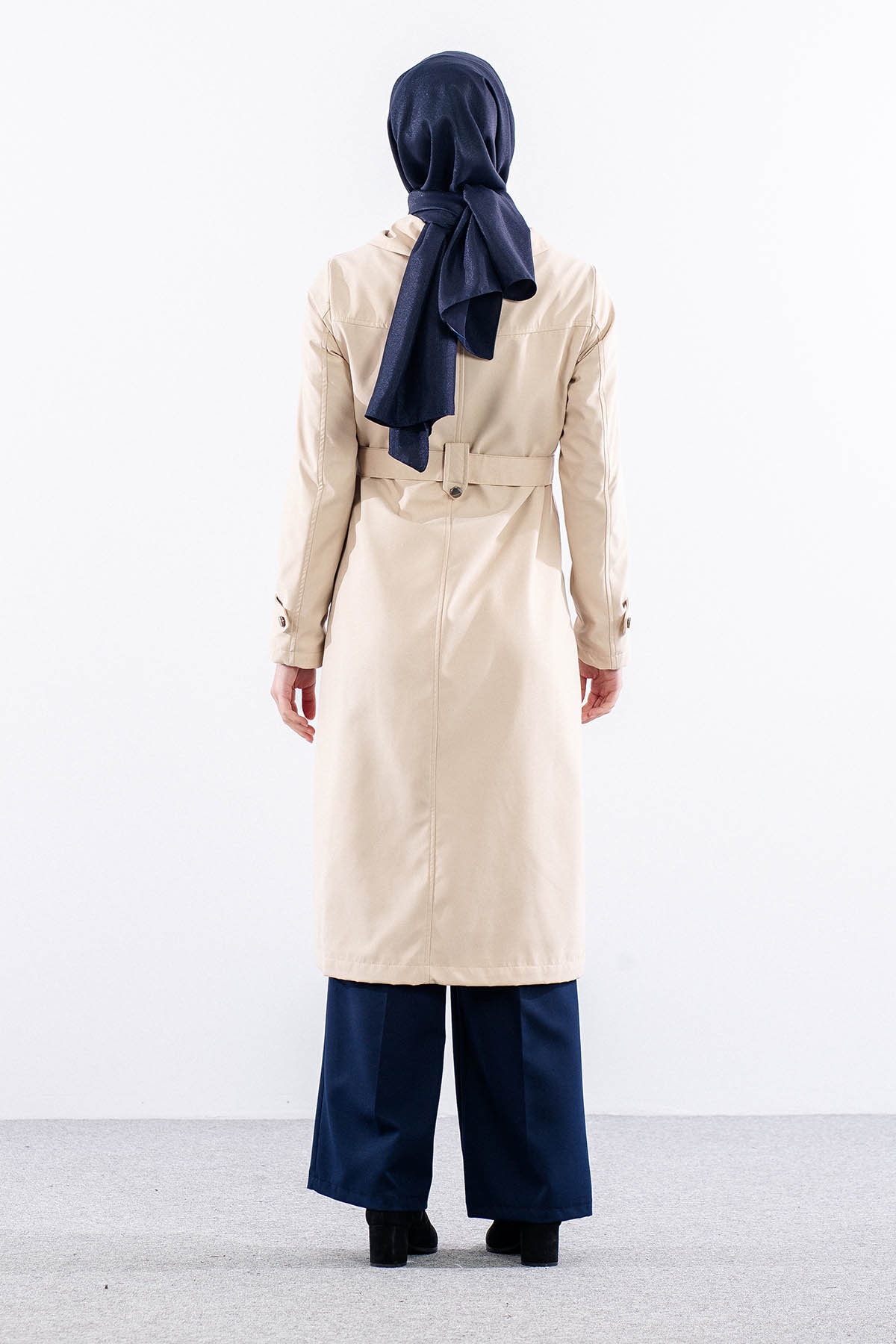 F1579 Parka Kaban 38-48 - Bej - 4