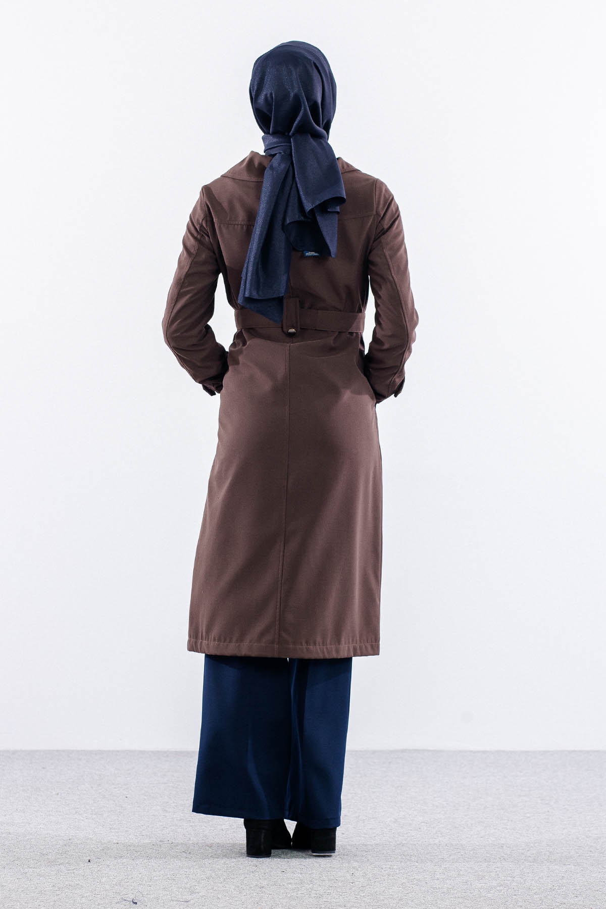 F1579 Parka Kaban 38-48 - Kahve - 5