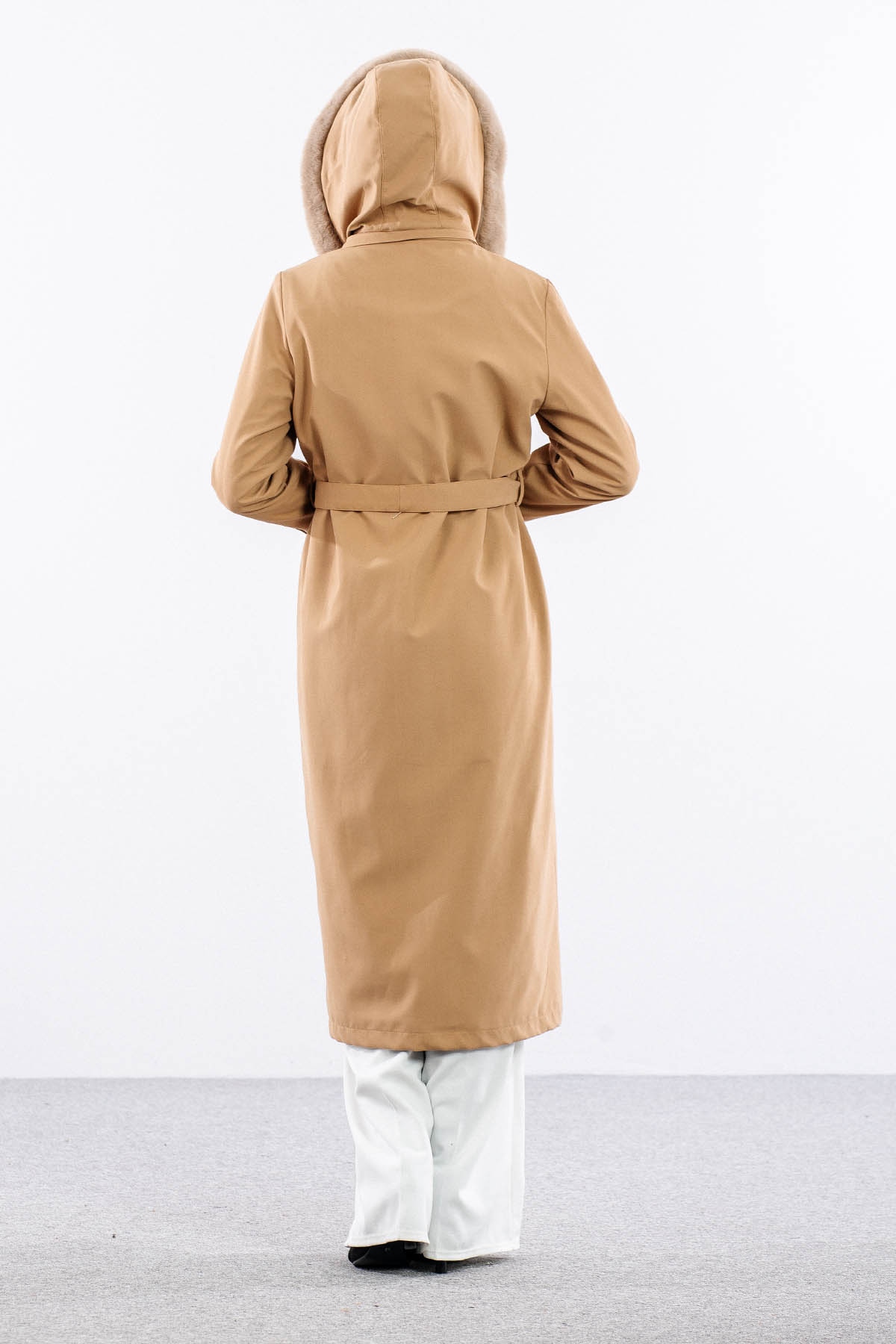 F1580 Parka 38-48 Kurklu Kapson - Camel - 5