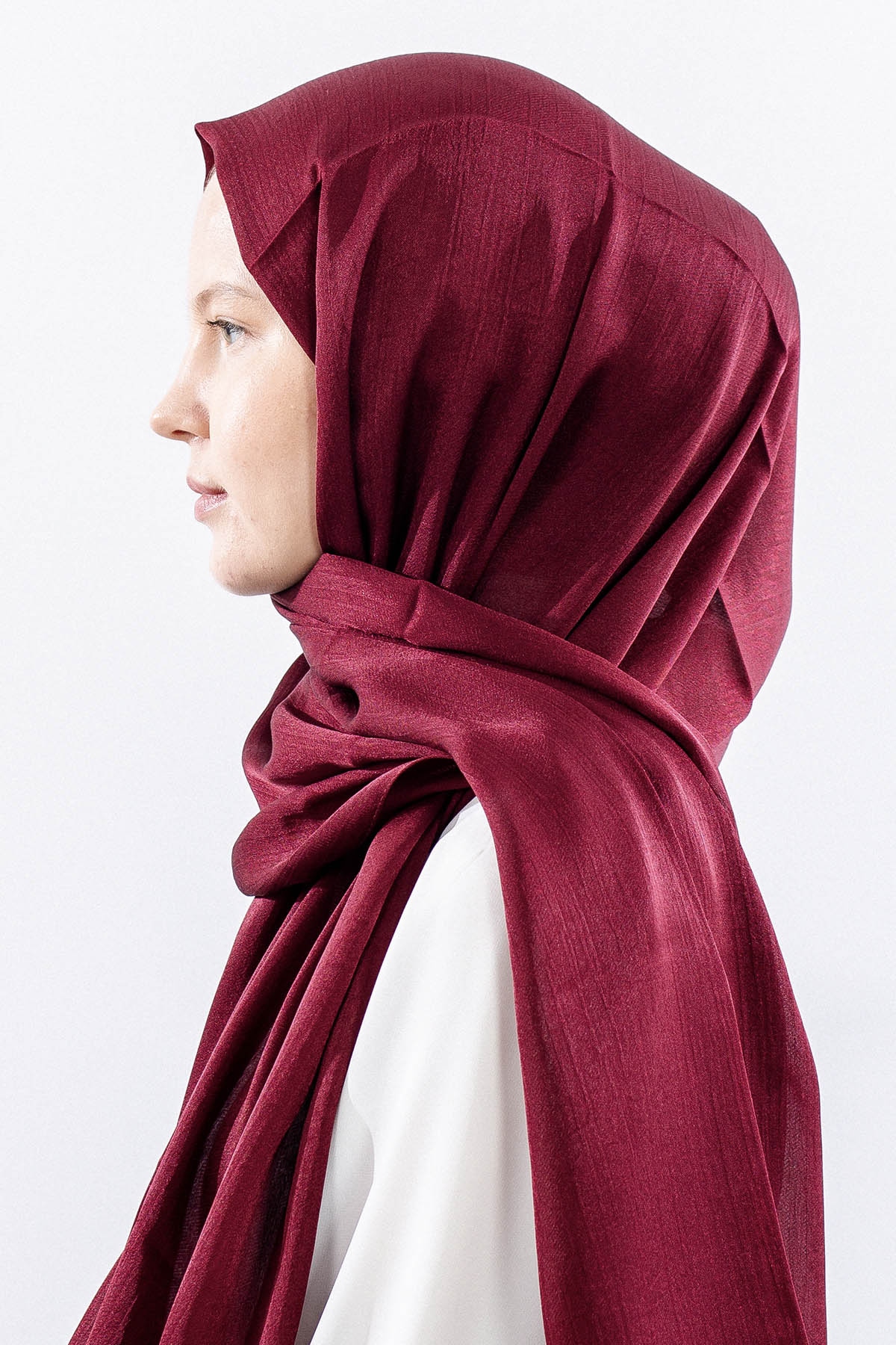Fv Lux Janjan şal - Bordo - 3