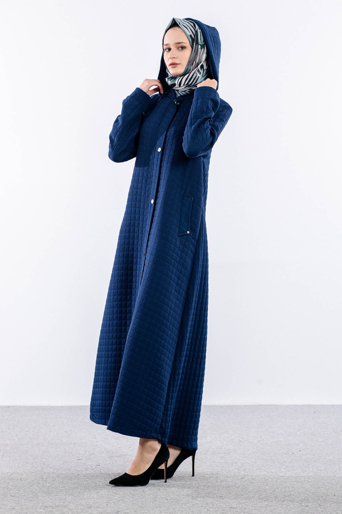 H2521 Kapitone Ferace 40-50 - Lacivert - 2