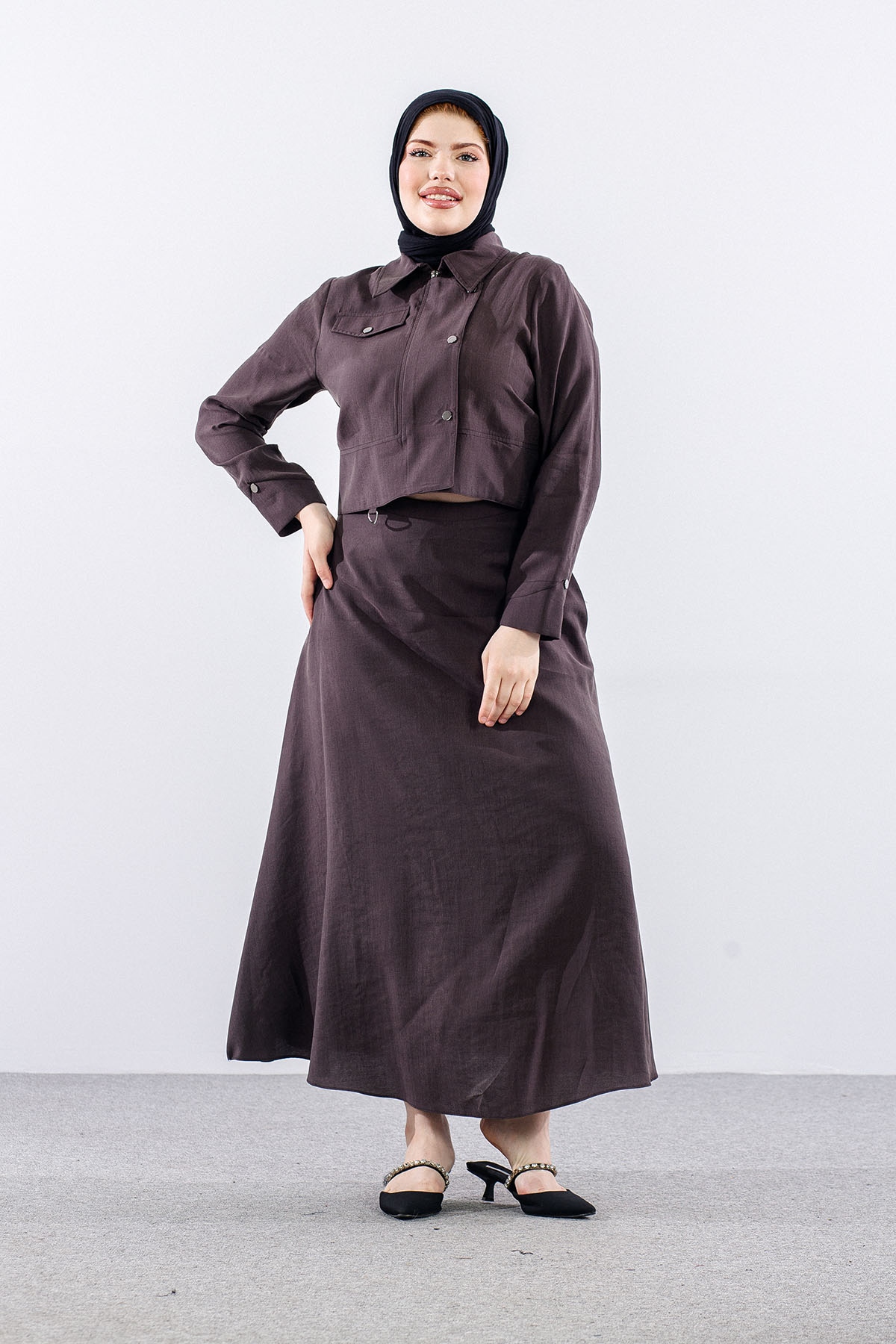 M7729 E.takim 40-48 çitçit Detay - Kahve - 2