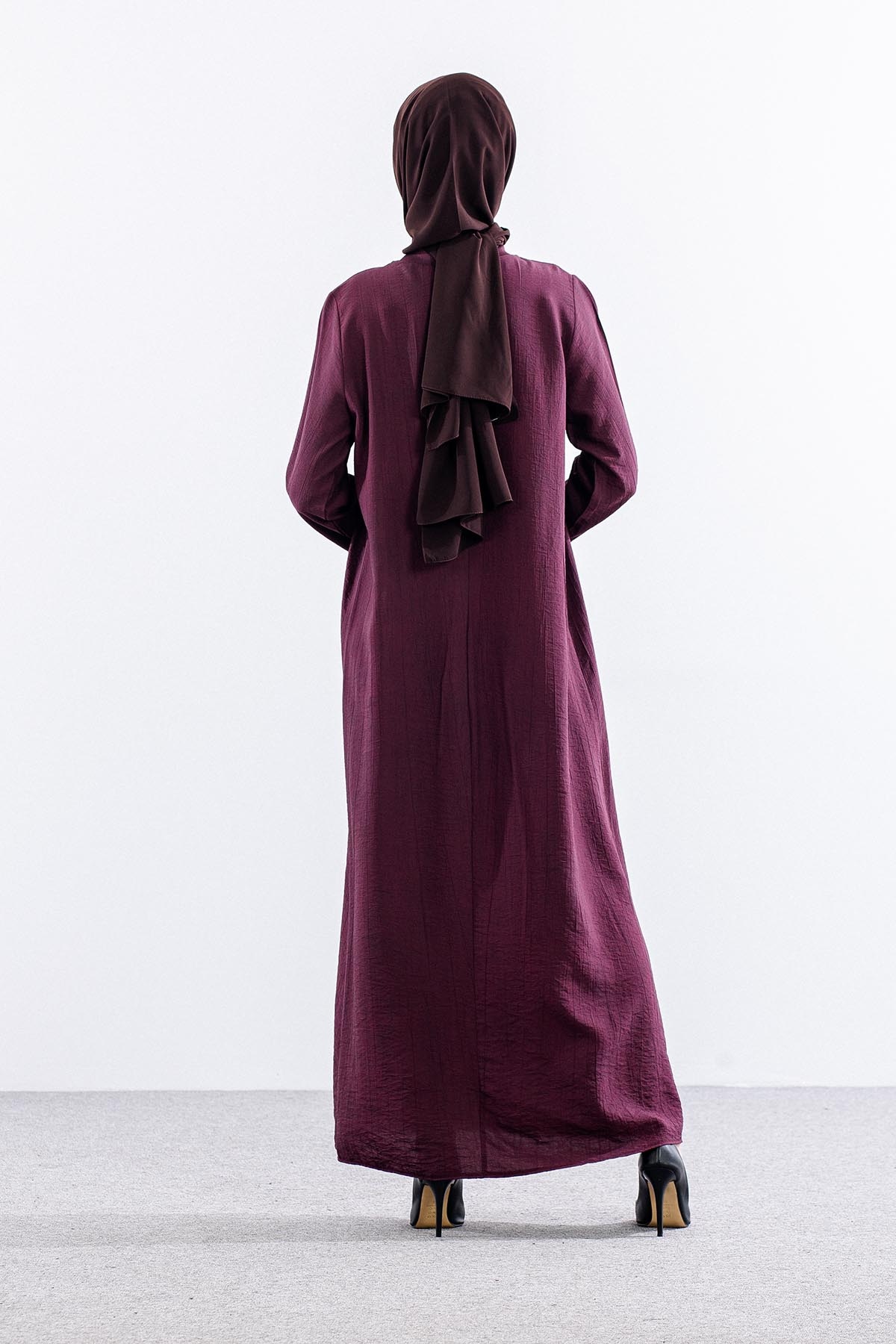 N28002 Elbi̇se 44-54 Onu Asimetri Kesim - Bordo - 5