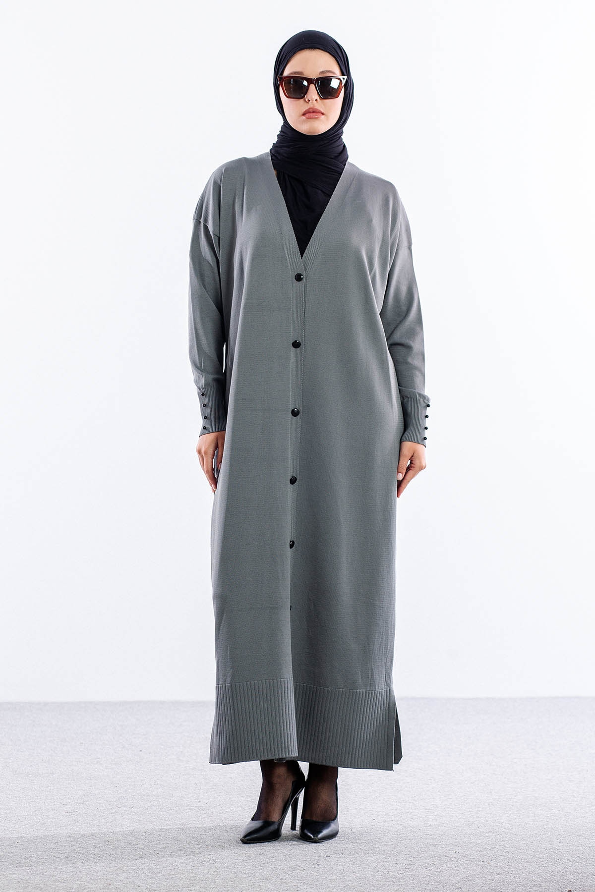 N322 Triko  Hirka  Tek - Gri - 1