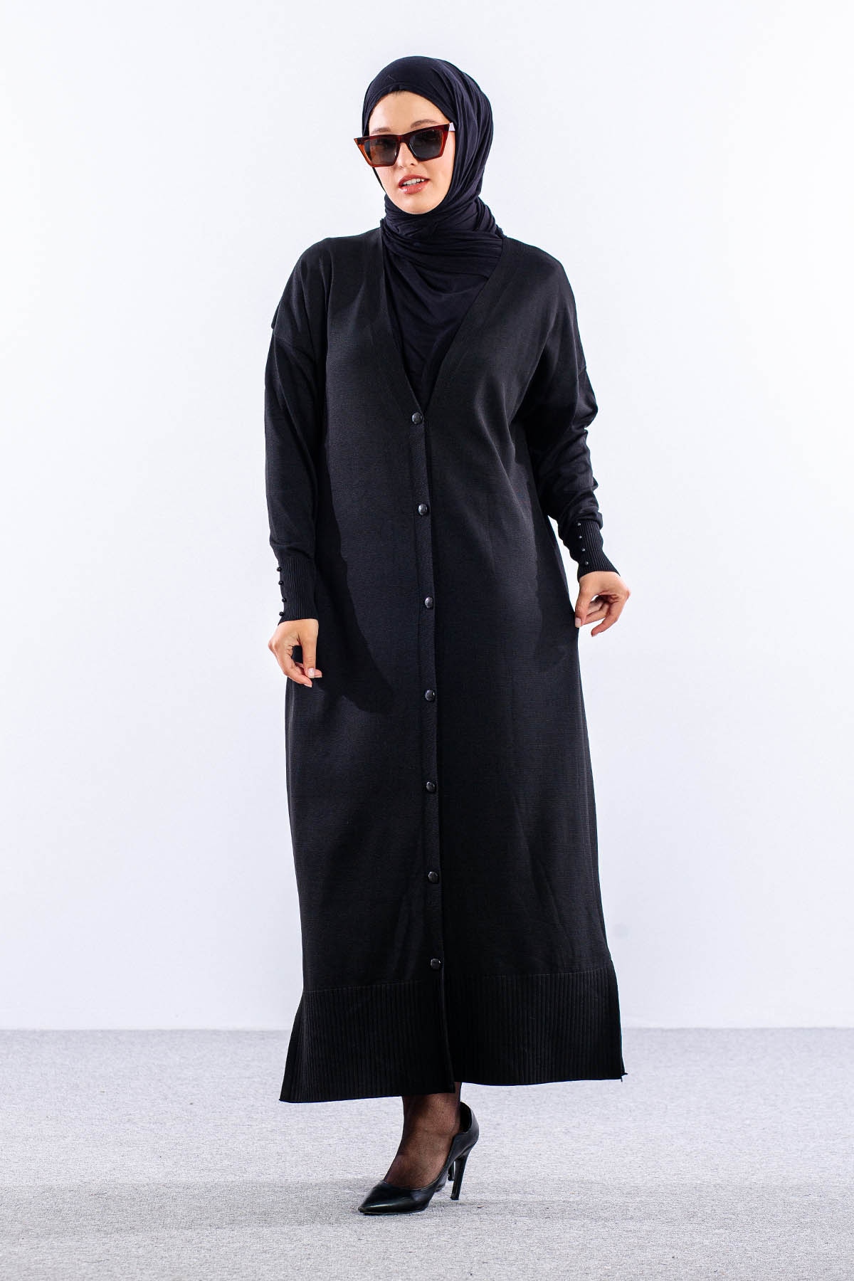 N322 Triko  Hirka  Tek - Siyah - 3