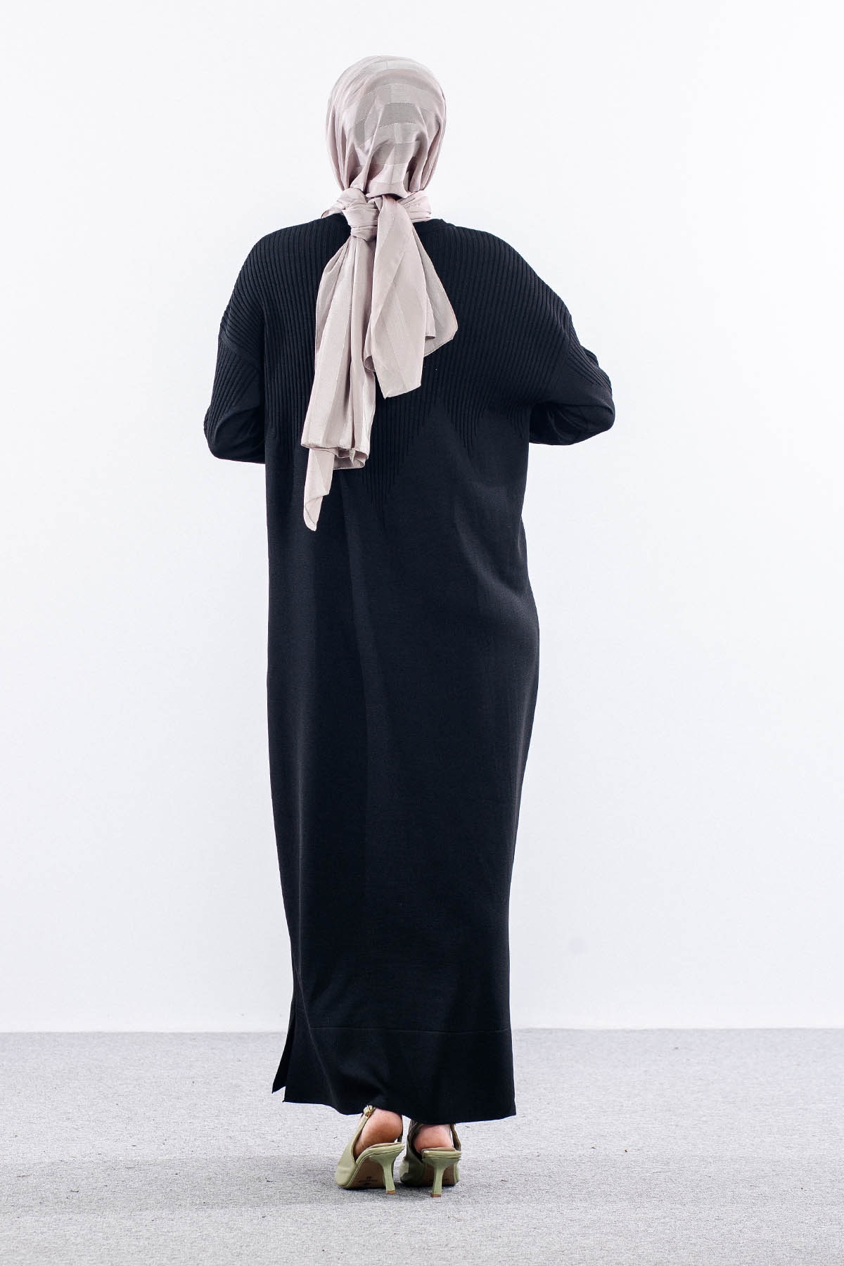 N340 Triko Elbi̇se Tek - Siyah - 4