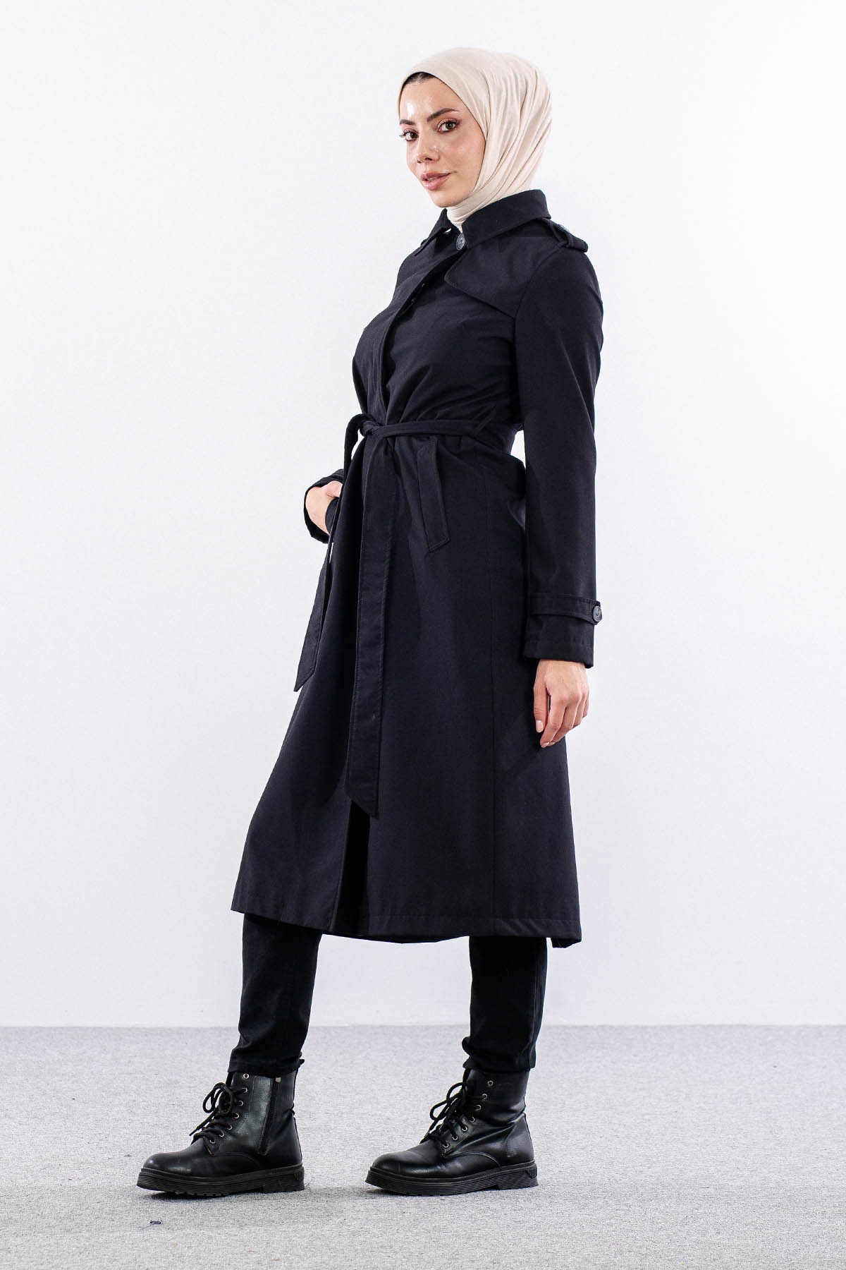 T1561 Trenç Kap 38-48 - Siyah - 4